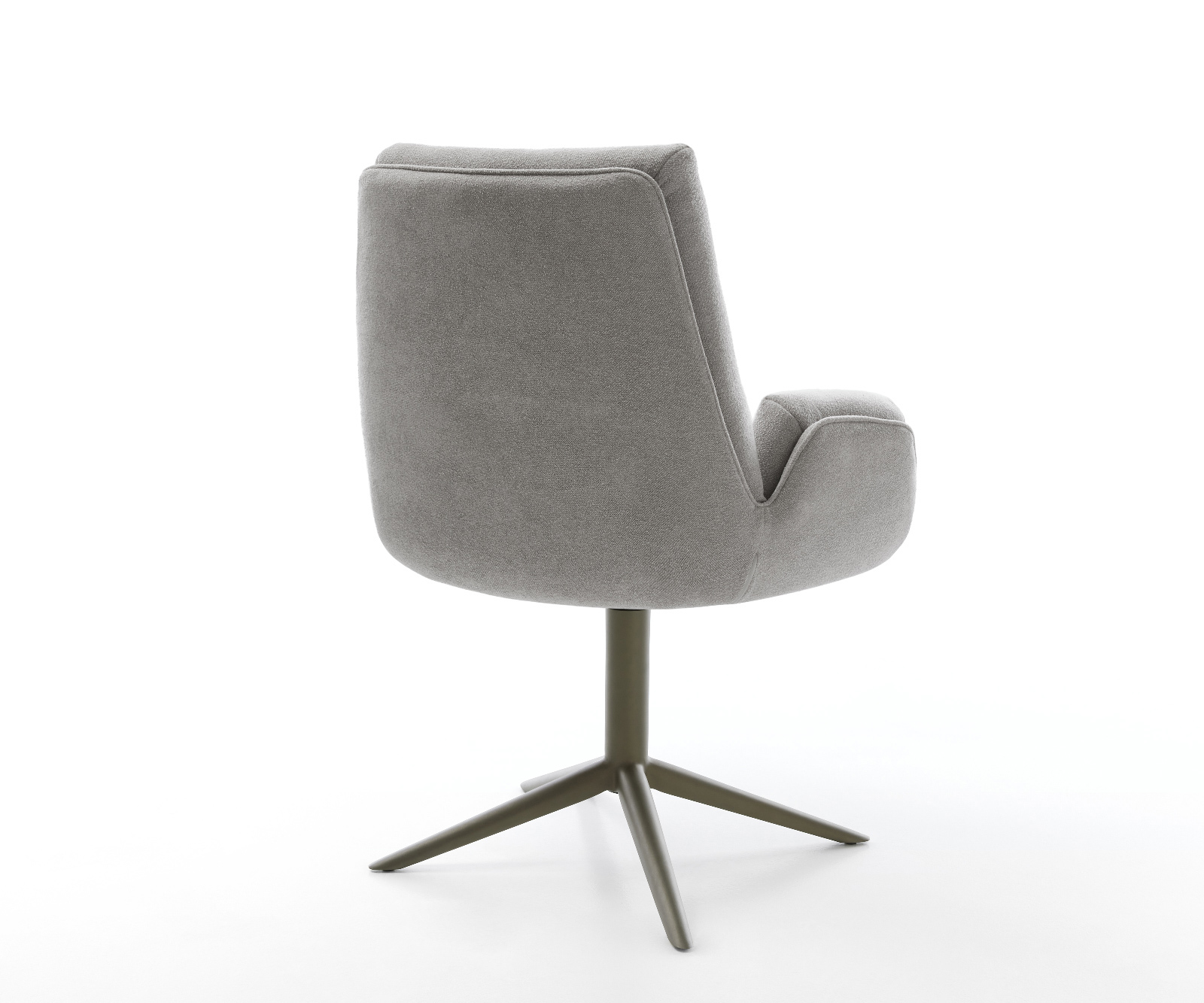 Étkezőszék Clea-Flex strukturált szövet puha szürke kereszt láb titán színű hatvan fokban forgatható billenő funkció - Image 5