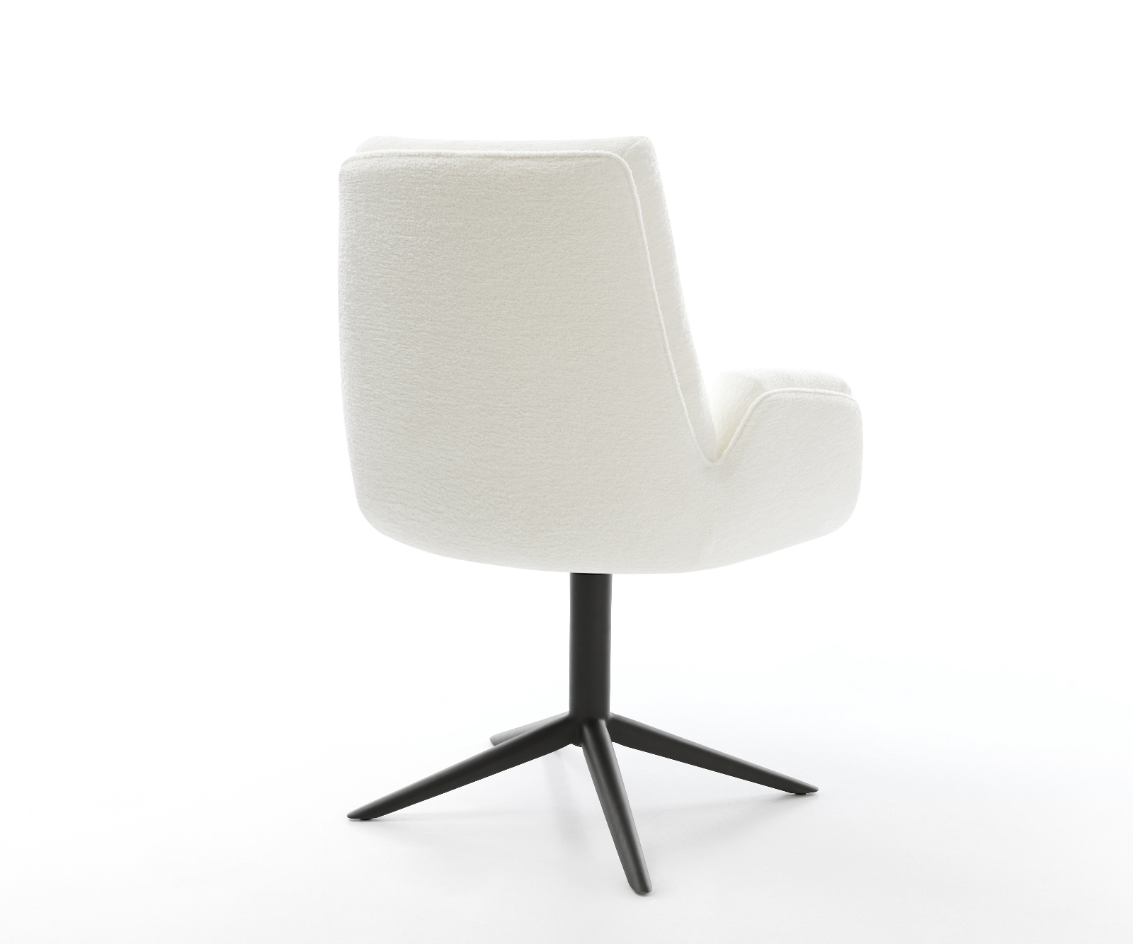 Étkezőszék Clea-Flex bouclé puha bézs fekete kereszt láb 360° forgatható billenő - Image 5