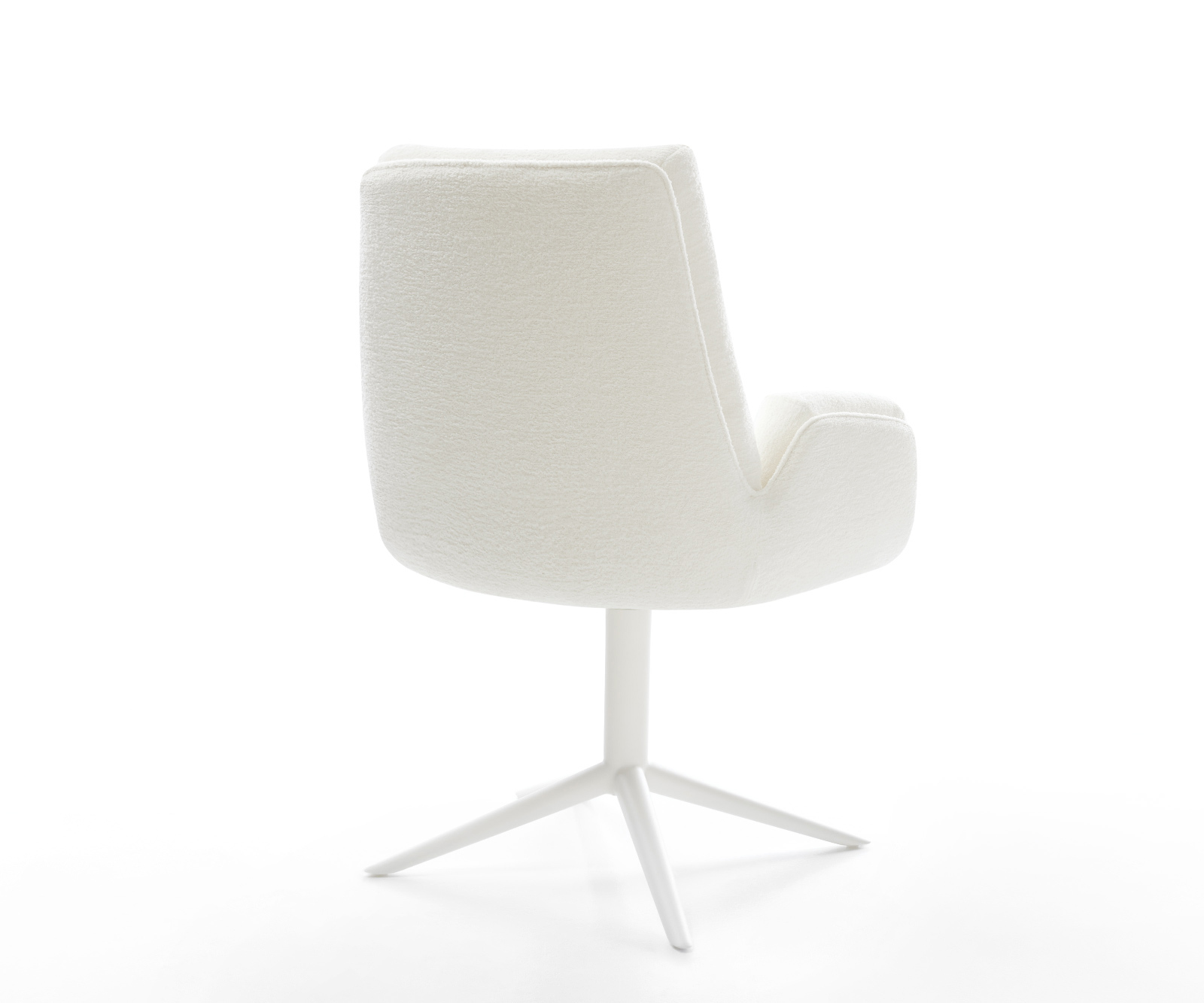 Étkezőszék Clea-Flex bouclé puha bézs fehér kereszt láb 360° forgatható billenő funkció - Image 5