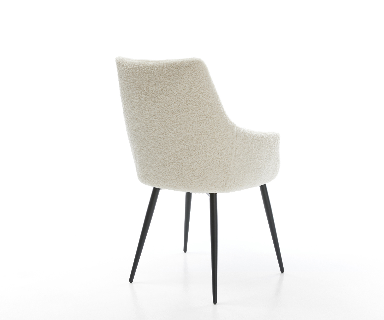 Étkezőszék Alja-Flex karfás teddyszövet bézs 4 lábas kúpos fekete zsákrugós - Image 5