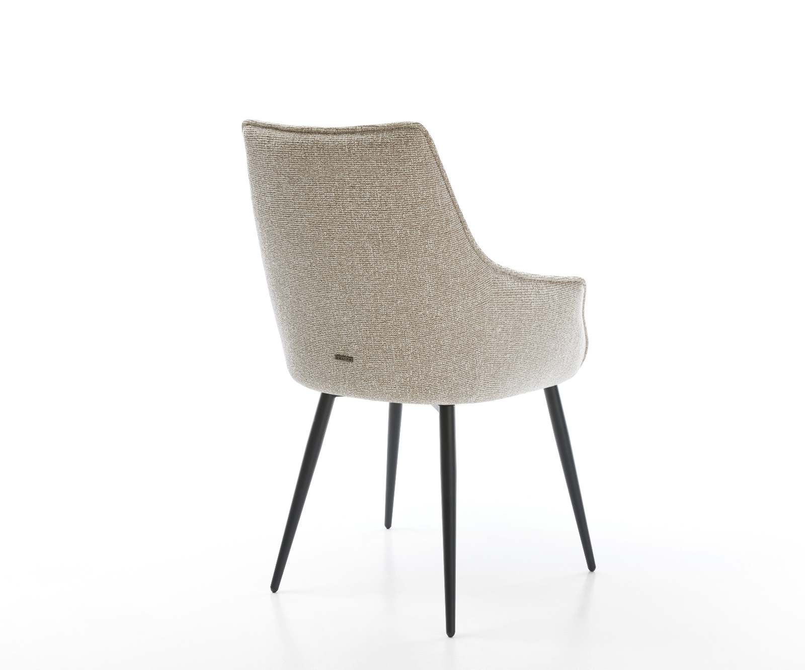 Étkezőszék Alja-Flex karfás szövettel puha bézs 4 lábas kúpos fekete zsákrugós - Image 5