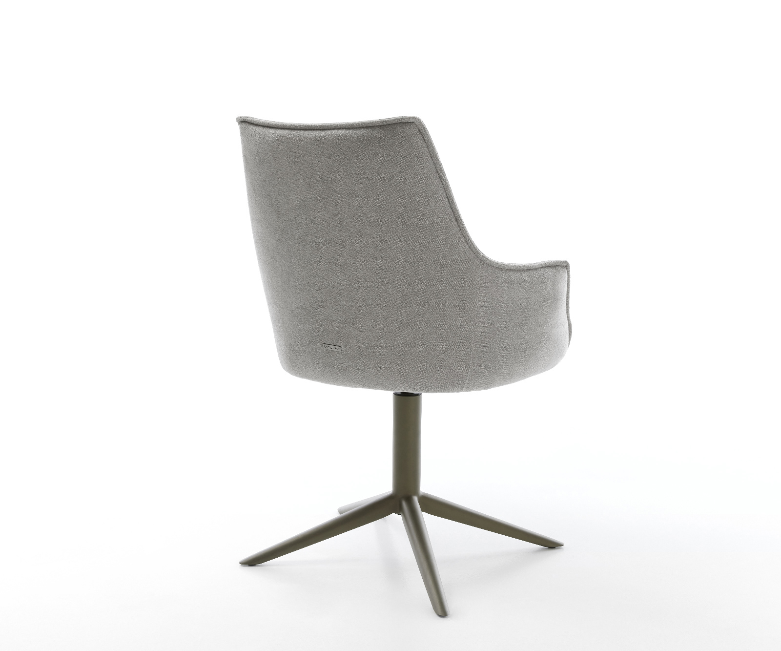 Étkezőszék Alja-Flex karfás strukturált szövet puha szürke kereszt láb titán színű hatvan fokban forgatható billenő zsákrugós - Image 5