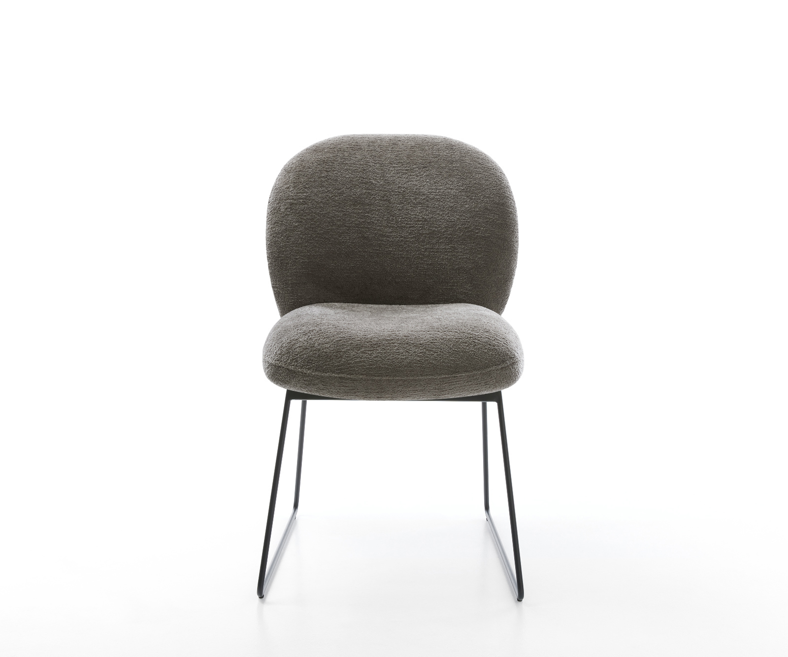 Étkezőszék Nube-Flex bouclé puha sötét bézs vékony láb fekete zsákrugó - Image 2