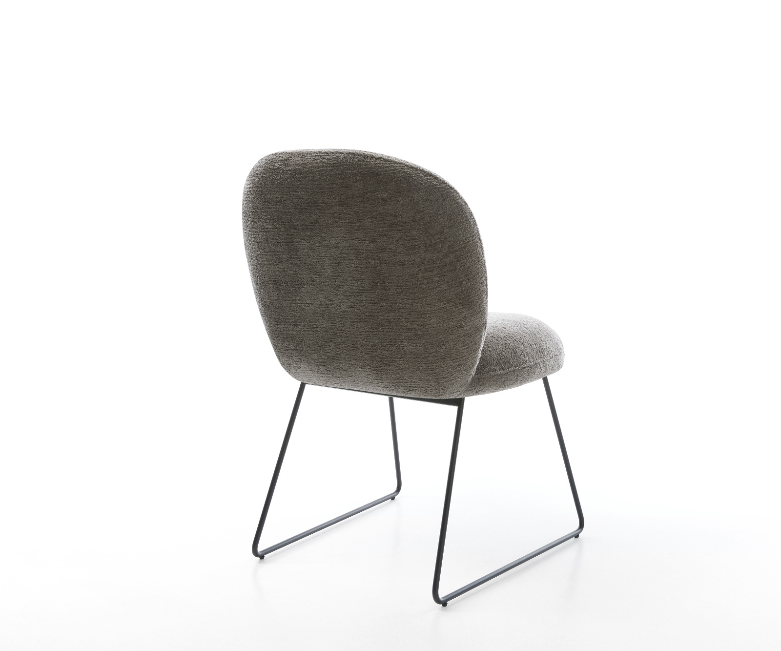 Étkezőszék Nube-Flex bouclé puha sötét bézs vékony láb fekete zsákrugó - Image 5