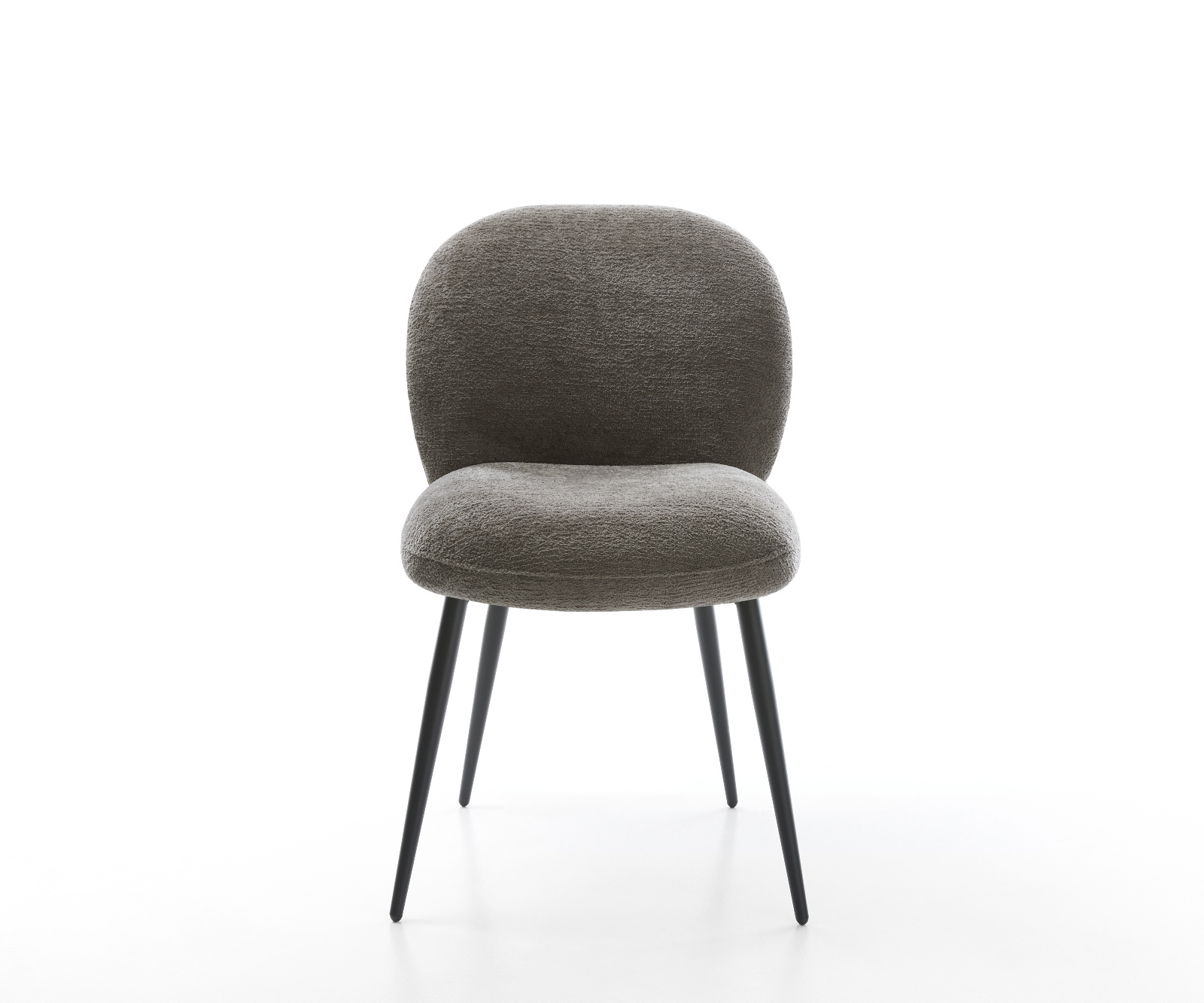 Étkezőszék Nube-Flex bouclé puha sötét bézs 4 láb kúpos fekete zsákrugós - Image 2