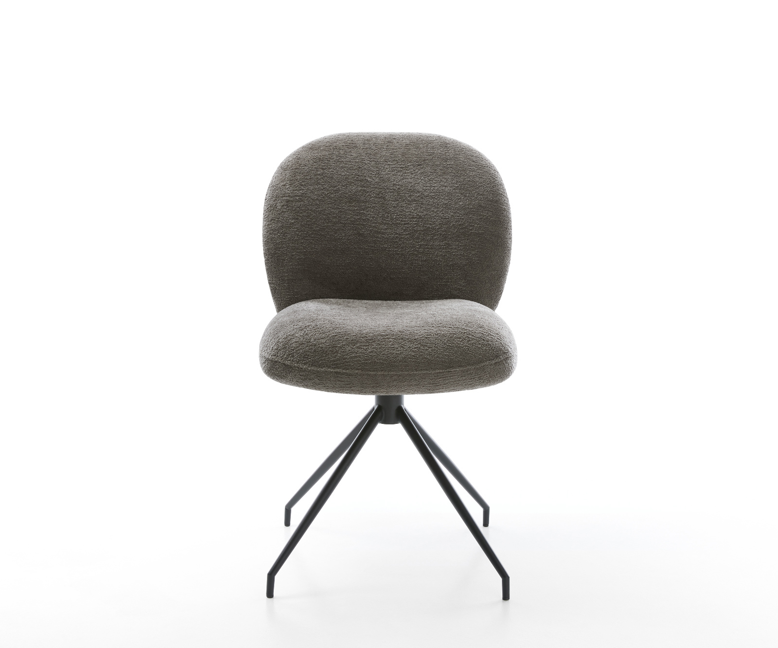 Étkezőszék Nube-Flex bouclé puha sötét bézs kereszt láb kúpos fekete zsákrugó - Image 2