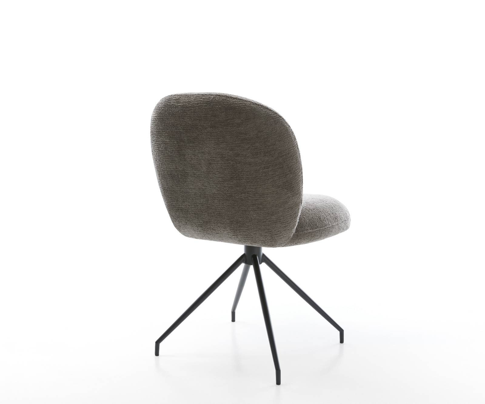 Étkezőszék Nube-Flex bouclé puha sötét bézs kereszt láb kúpos fekete zsákrugó - Image 5