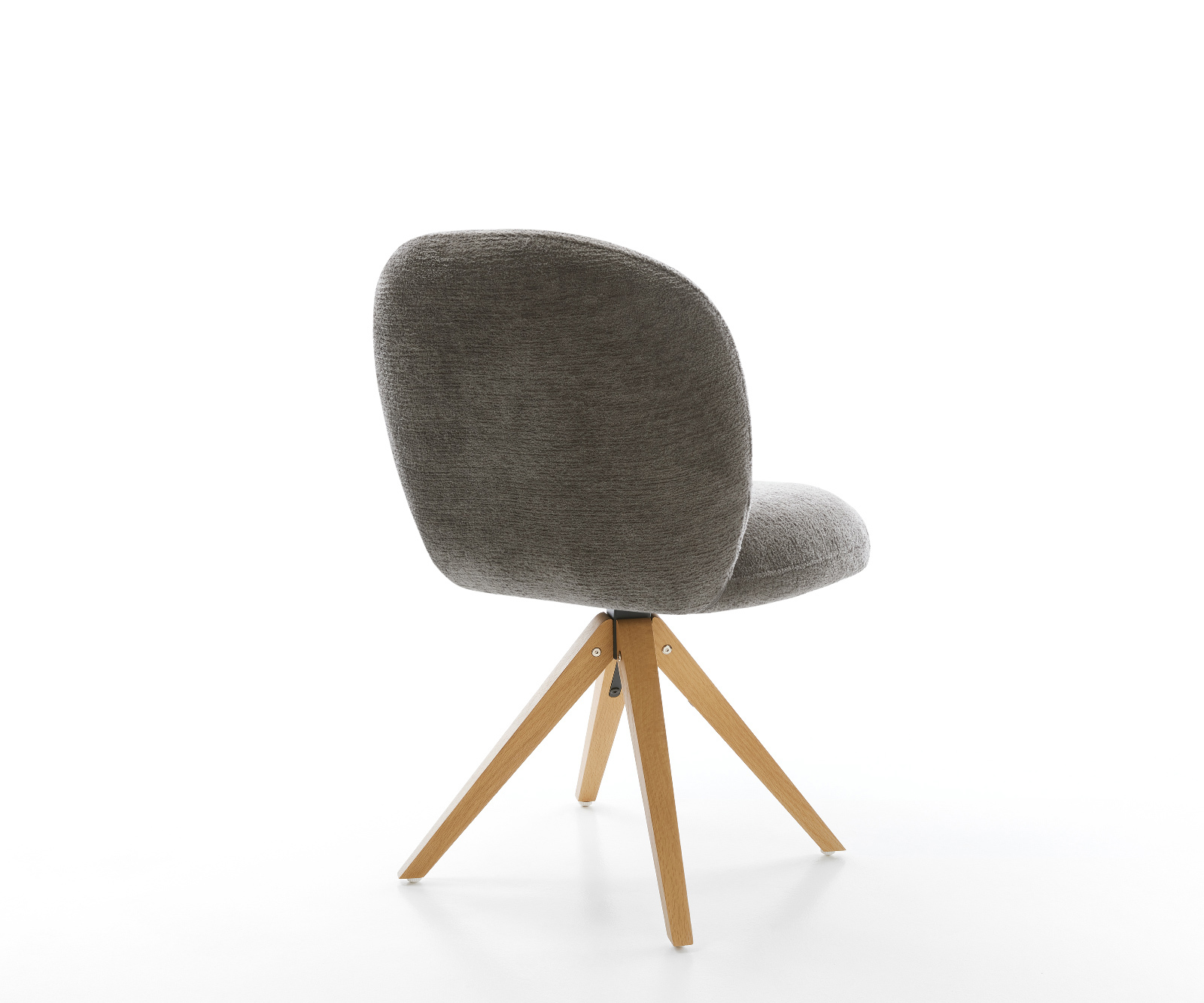 Étkezőszék Nube-Flex bouclé puha sötét bézs fa láb szögletes természetes 180° forgatható zsákrugós - Image 5