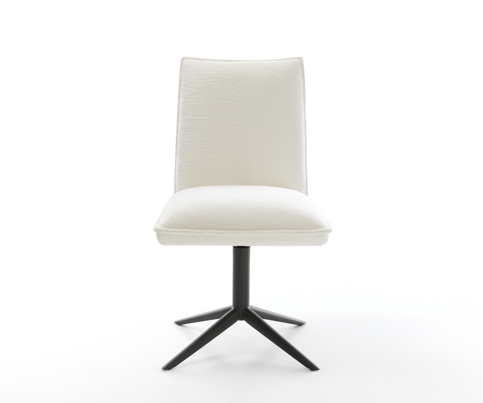 Étkezőszék Lelio-Flex bouclé puha bézs fekete kereszt láb 360° forgatható billenő zsákrugó - Image 2