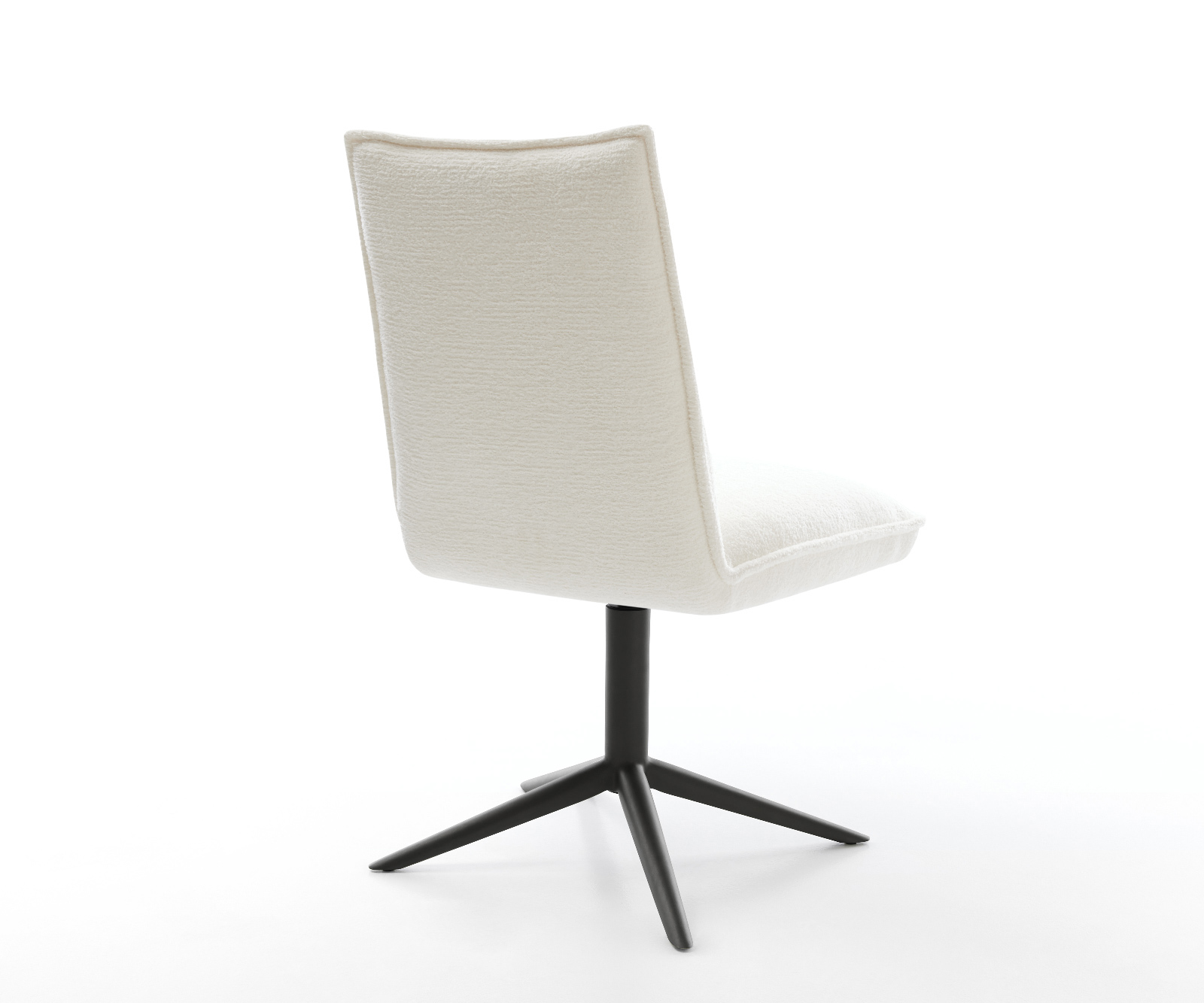 Étkezőszék Lelio-Flex bouclé puha bézs fekete kereszt láb 360° forgatható billenő zsákrugó - Image 5