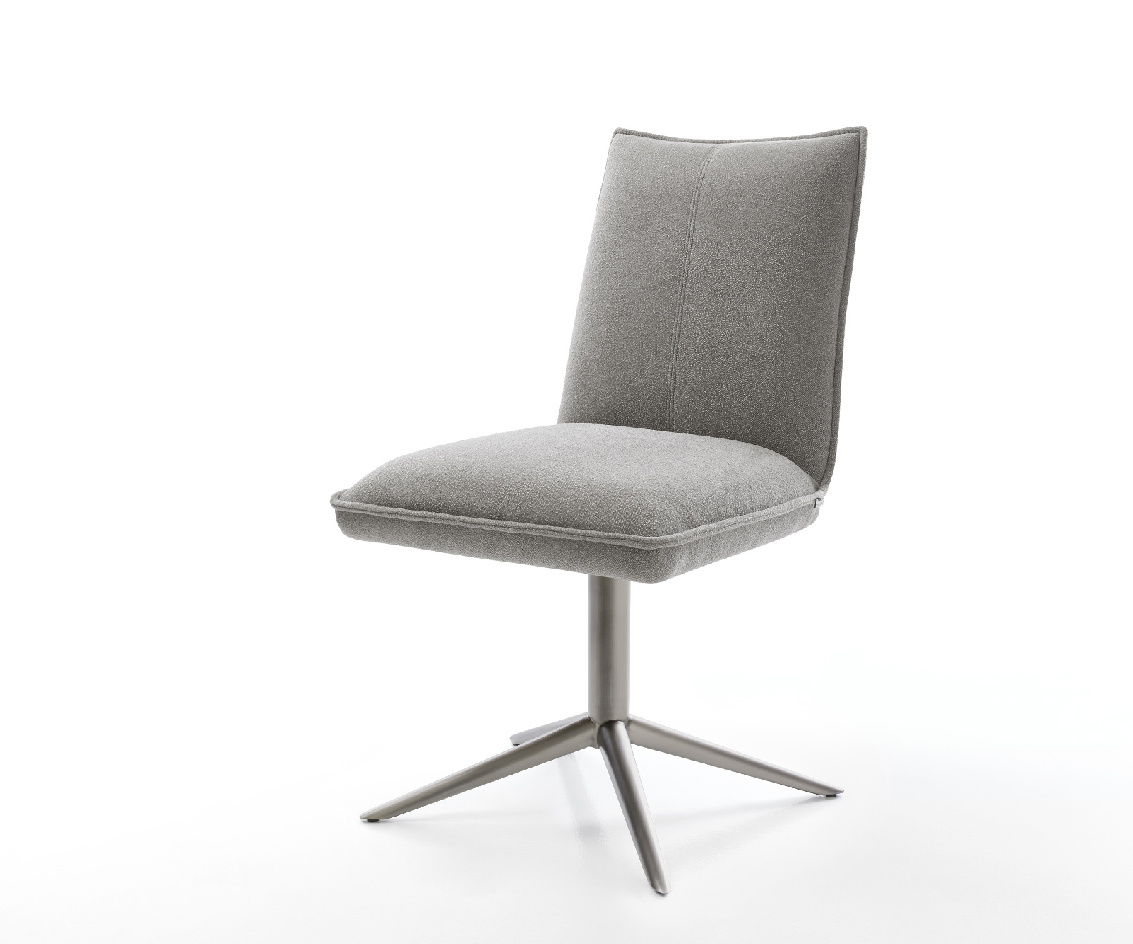 Étkezőszék Lelio-Flex strukturált szövet puha szürke kereszt láb grafit 360° forgatható billenő zsákrugó