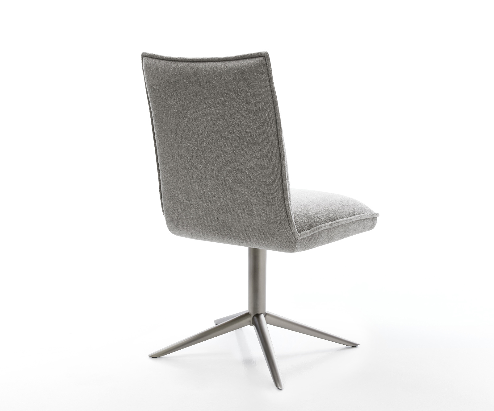 Étkezőszék Lelio-Flex strukturált szövet puha szürke kereszt láb grafit 360° forgatható billenő zsákrugó - Image 5