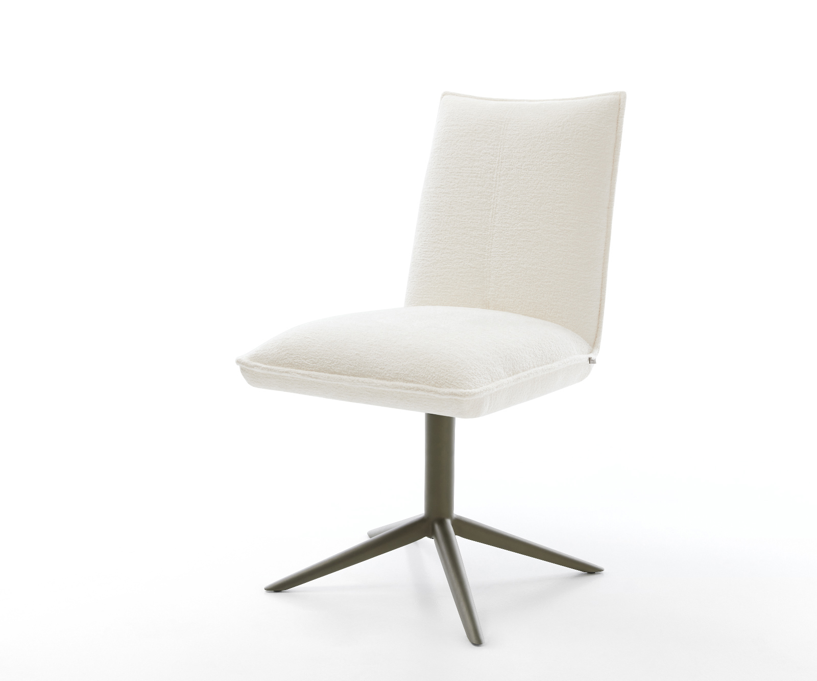 Étkezőszék Lelio-Flex bouclé puha bézs kereszt láb titánszínű 360° forgatható billenő zsákrugós