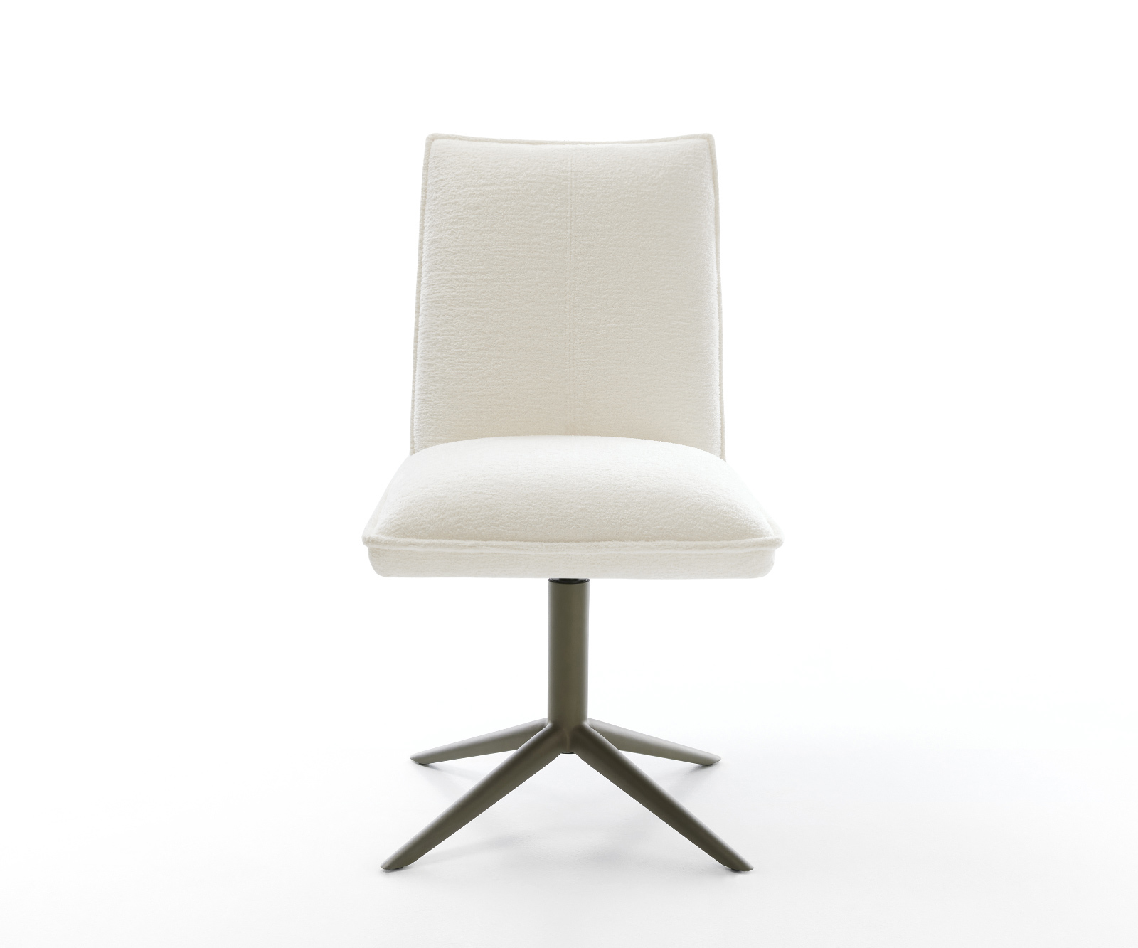 Étkezőszék Lelio-Flex bouclé puha bézs kereszt láb titánszínű 360° forgatható billenő zsákrugós - Image 2