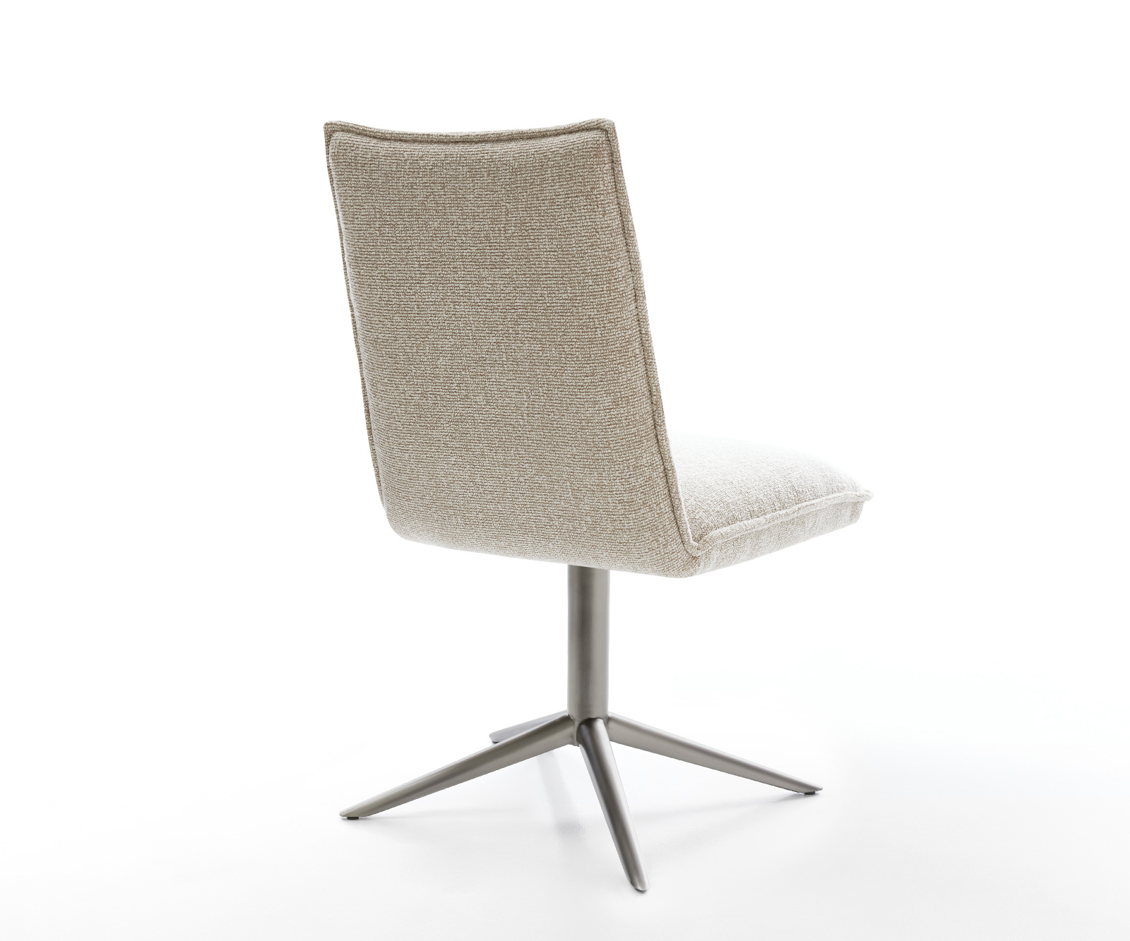 Étkezőszék Lelio-Flex szövött szövet puha bézs kereszt láb grafit 360° forgatható billenő zsákrugó - Image 5