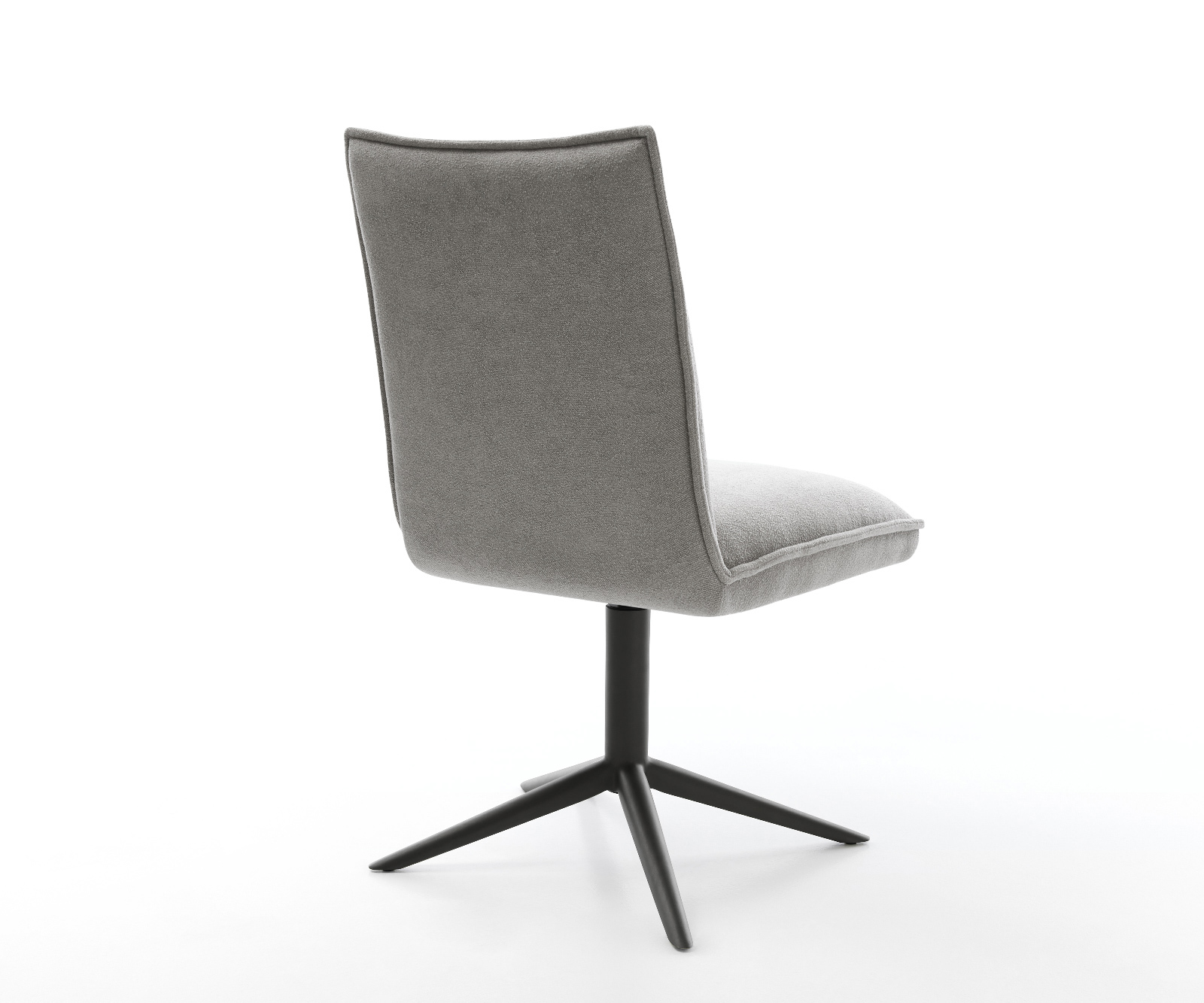 Étkezőszék Lelio-Flex strukturált szövet puha szürke fekete kereszt láb 360° forgatható billenő zsákrugó - Image 5