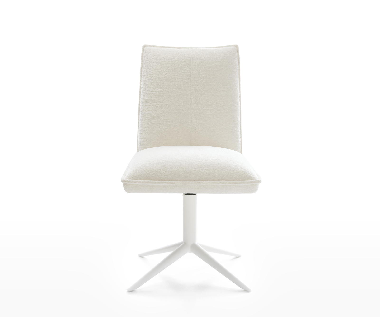 Étkezőszék Lelio-Flex bouclé puha bézs fehér kereszt láb 360° forgatható billenő zsákrugó - Image 2