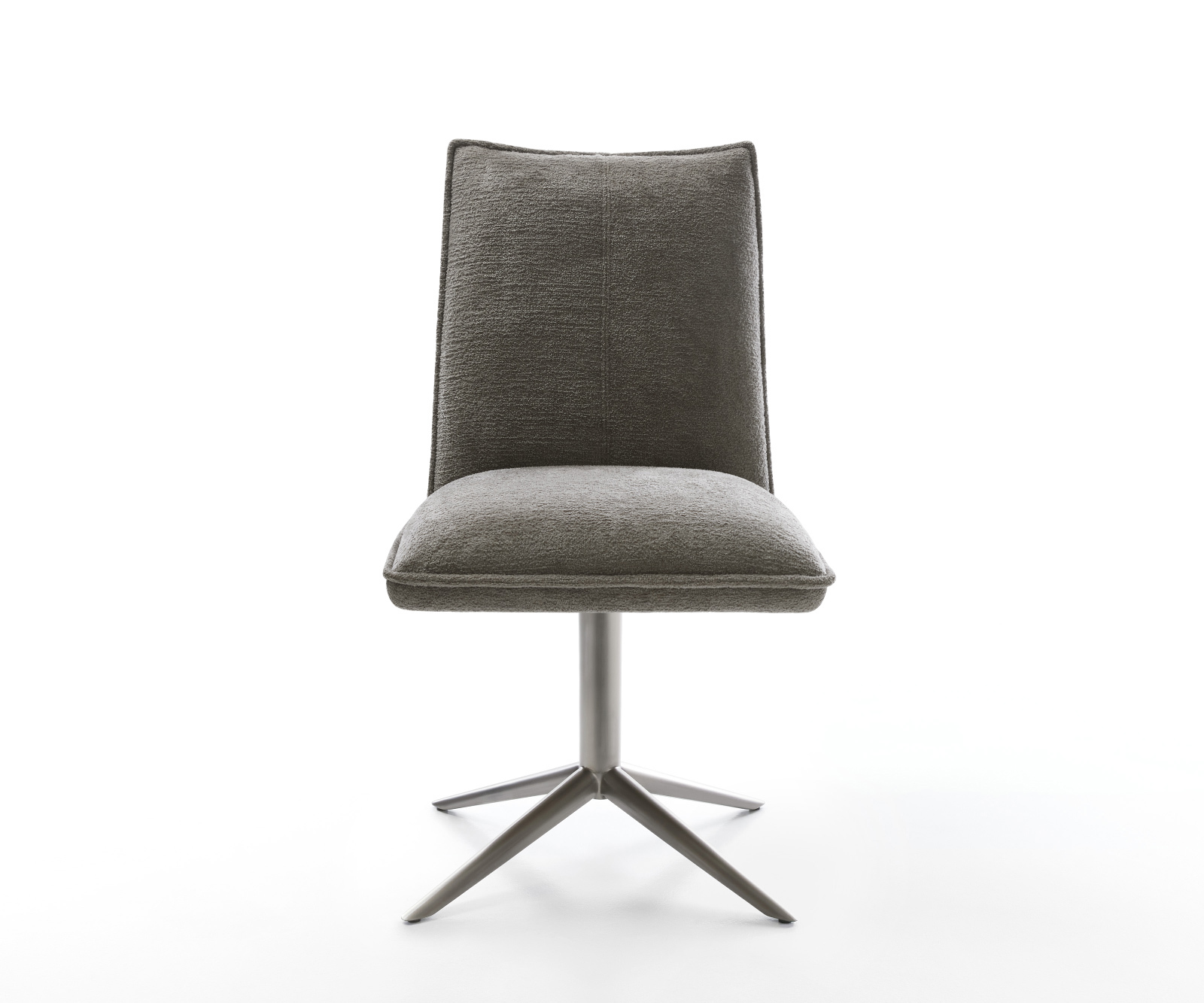 Étkezőszék Lelio-Flex bouclé puha sötét bézs kereszt láb grafit 360° forgatható billenő zsákrugó - Image 2