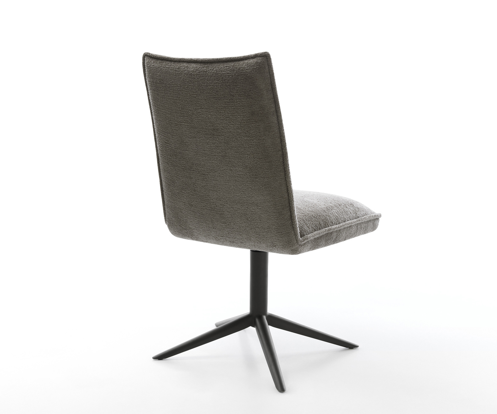 Étkezőszék Lelio-Flex bouclé puha sötét bézs kereszt láb fekete 360° forgatható billenő zsákrugó - Image 5