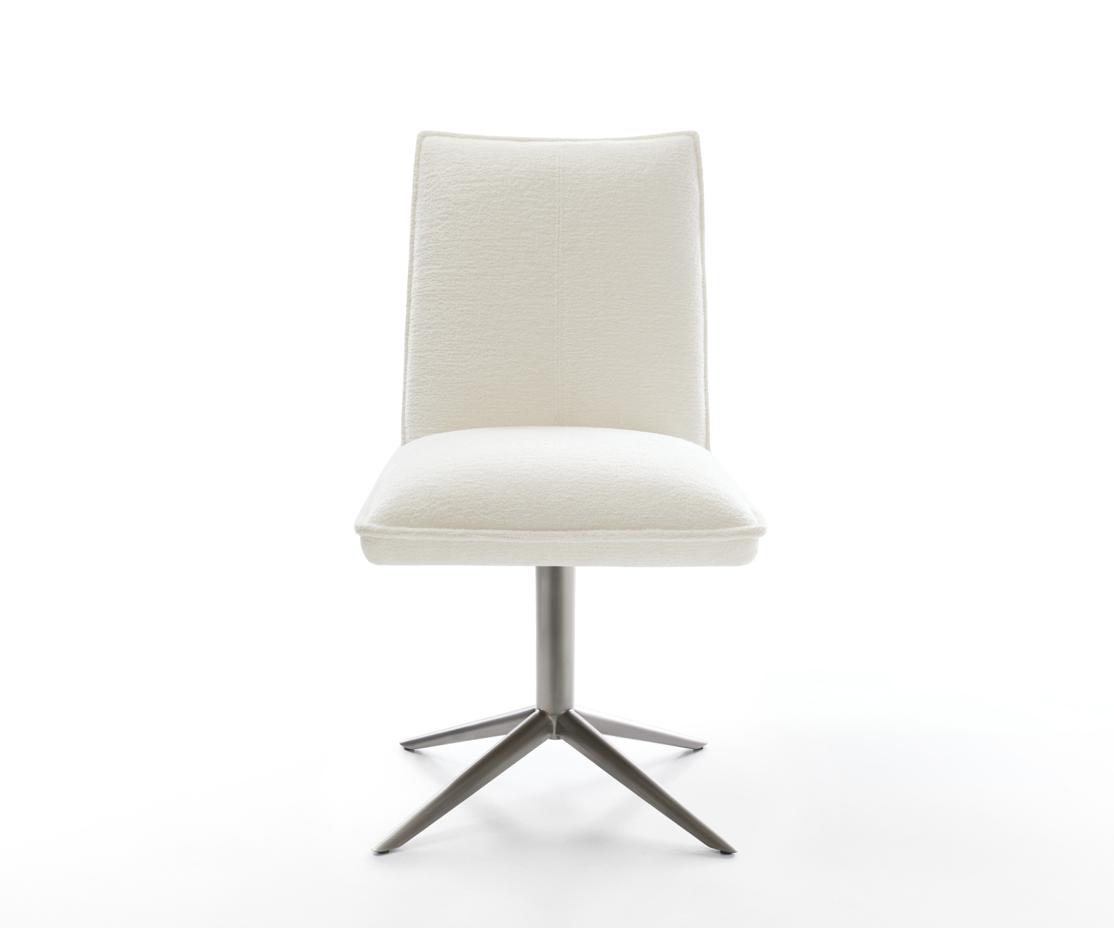 Étkezőszék Lelio-Flex bouclé puha bézs kereszt láb grafit 360° forgatható billenő zsákrugó - Image 2