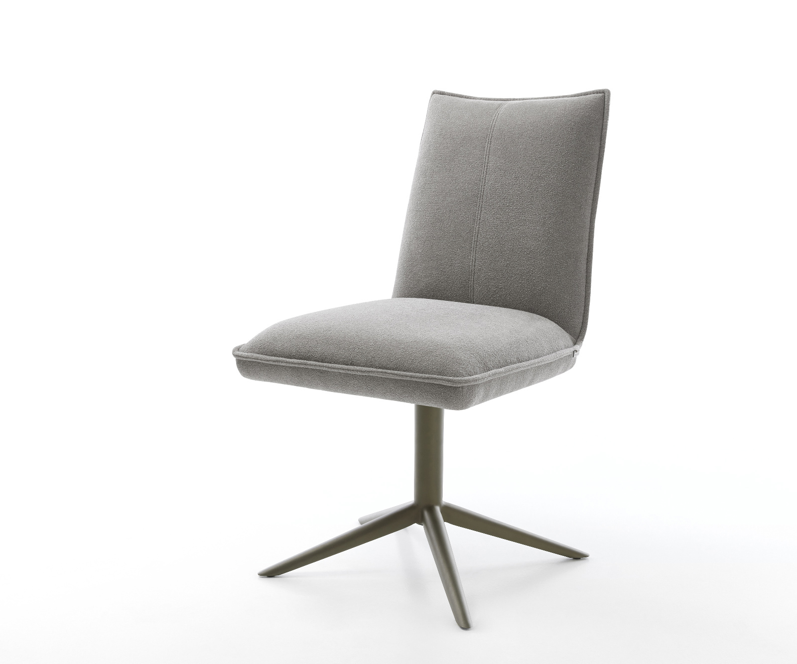 Étkezőszék Lelio-Flex strukturált szövet puha szürke kereszt láb titánszínű hatvan fokban forgatható billenő zsákrugós matrac