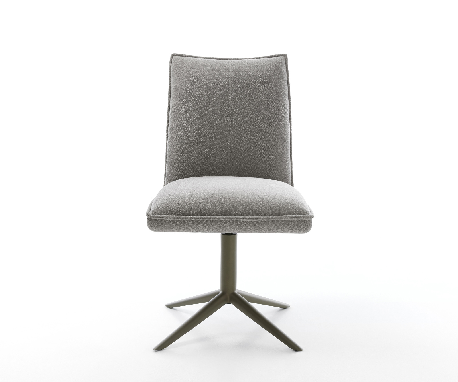 Étkezőszék Lelio-Flex strukturált szövet puha szürke kereszt láb titánszínű hatvan fokban forgatható billenő zsákrugós matrac - Image 2