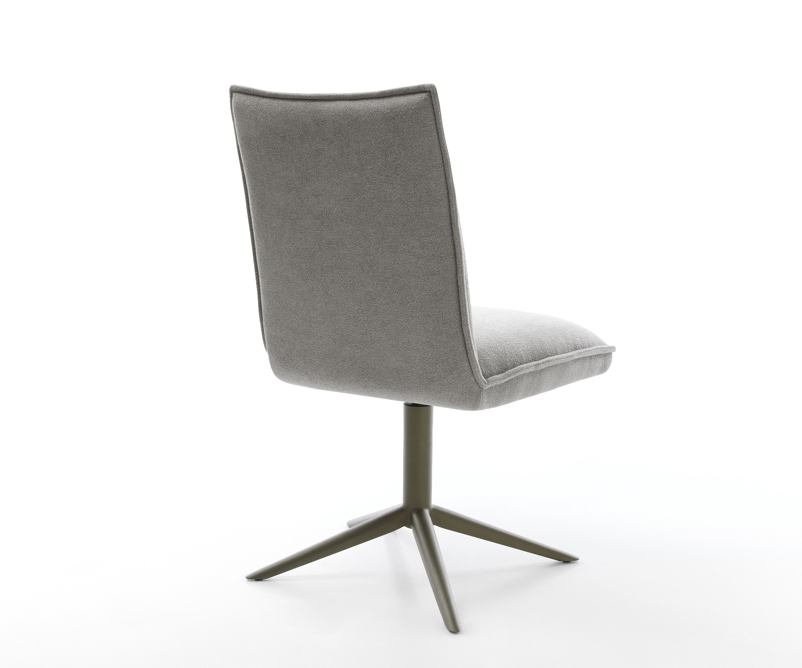 Étkezőszék Lelio-Flex strukturált szövet puha szürke kereszt láb titánszínű hatvan fokban forgatható billenő zsákrugós matrac - Image 5