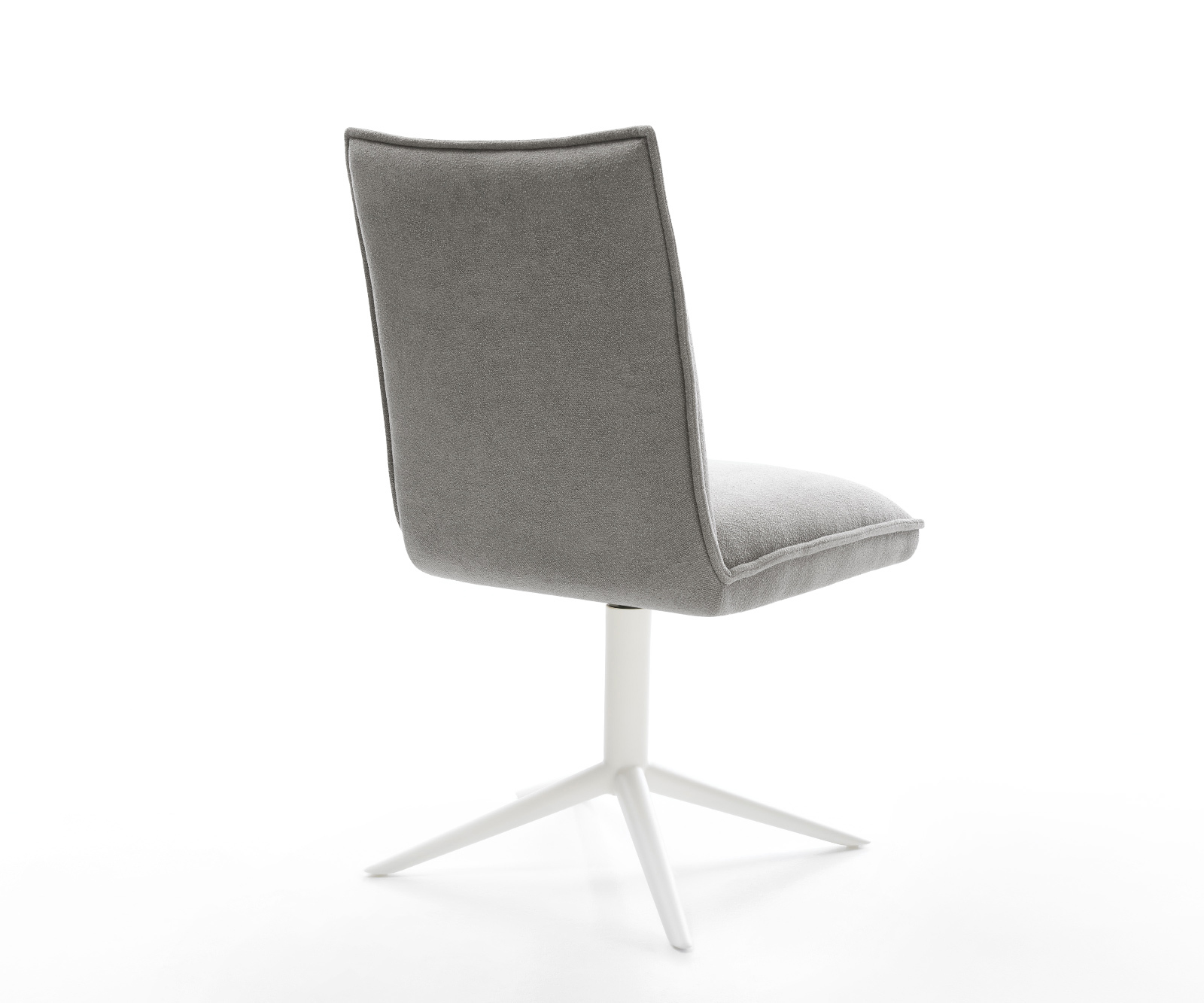 Étkezőszék Lelio-Flex strukturált szövet puha szürke fehér kereszt láb 360° forgatható billenő zsákrugó - Image 5