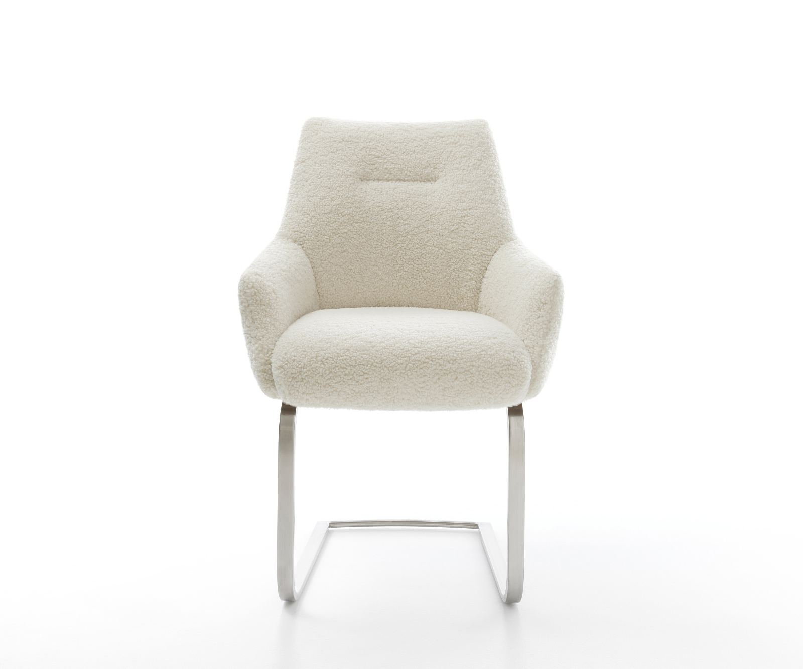 Étkezőszék Alja-Flex karfás mikroszálas bézs étkezőszék lapos rozsdamentes acél zsákrugós - Image 2