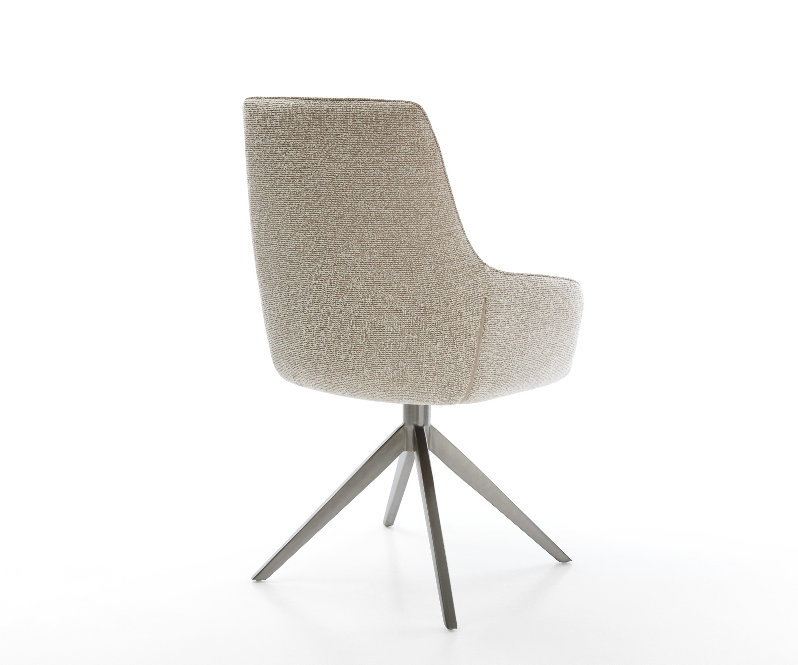 Étkezőszék Zelia-Flex kényelmes karfás szövettel puha bézs széles kereszt lábbal grafit 360° forgatható hintamechanizmus zsákrugós - Image 5