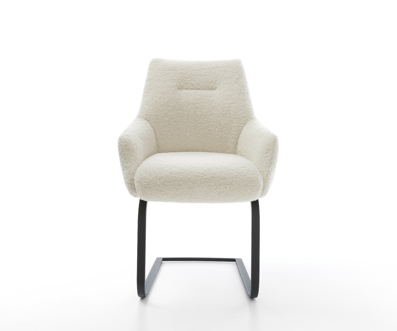 Étkezőszék Alja-Flex karfás mikroszálas bézs étkezőszék lapos fekete zsákrugós - Image 2