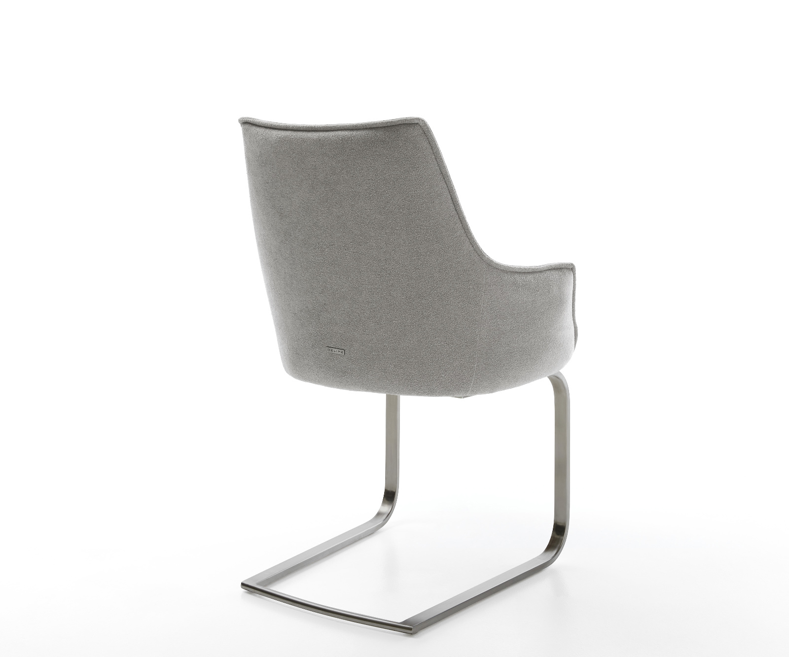 Étkezőszék Alja-Flex kárpitozott karfás strukturált szövet puha szürke konzolos lapos antracit zsákrugós - Image 5