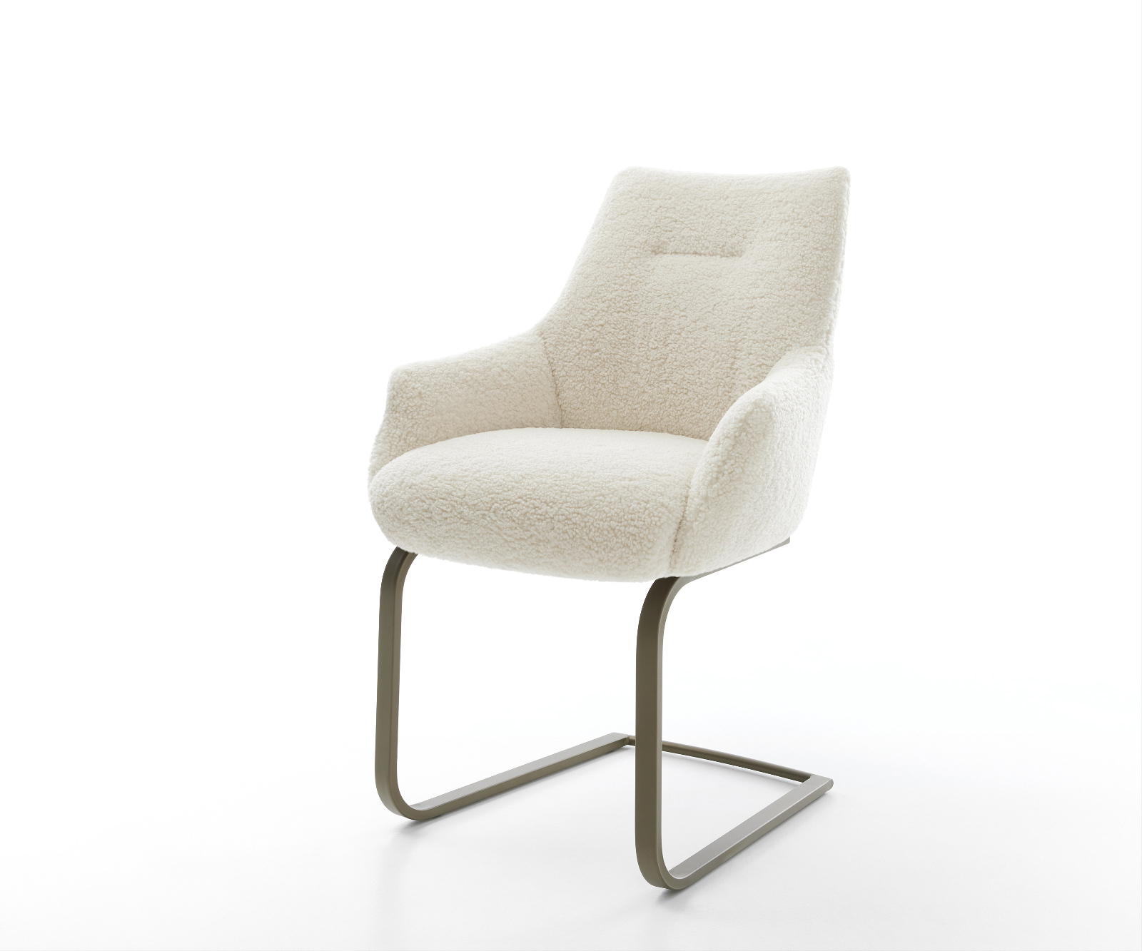 Étkezőszék Alja-Flex karfás mikroszálas bézs étkezőszék lapos titánszínű hatású zsákrugós