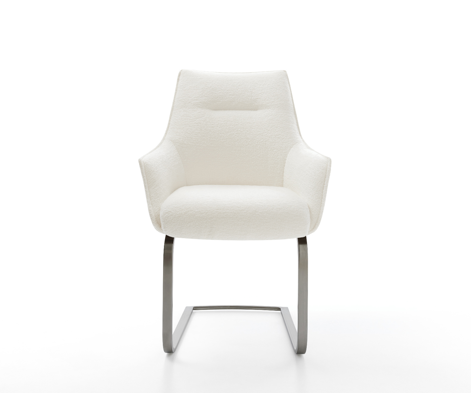 Étkezőszék Alja-Flex karfás bouclé puha bézs lapos konzolos antracit zsákrugós - Image 2