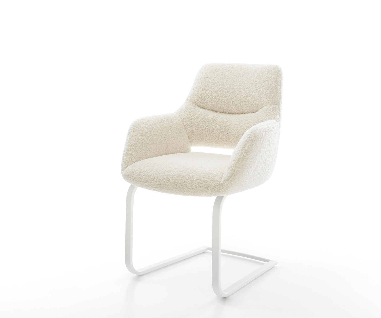 Étkezőszék Yago-Flex karfás mikroszálas bézs lapos fehér zsákrugós étkezőszék