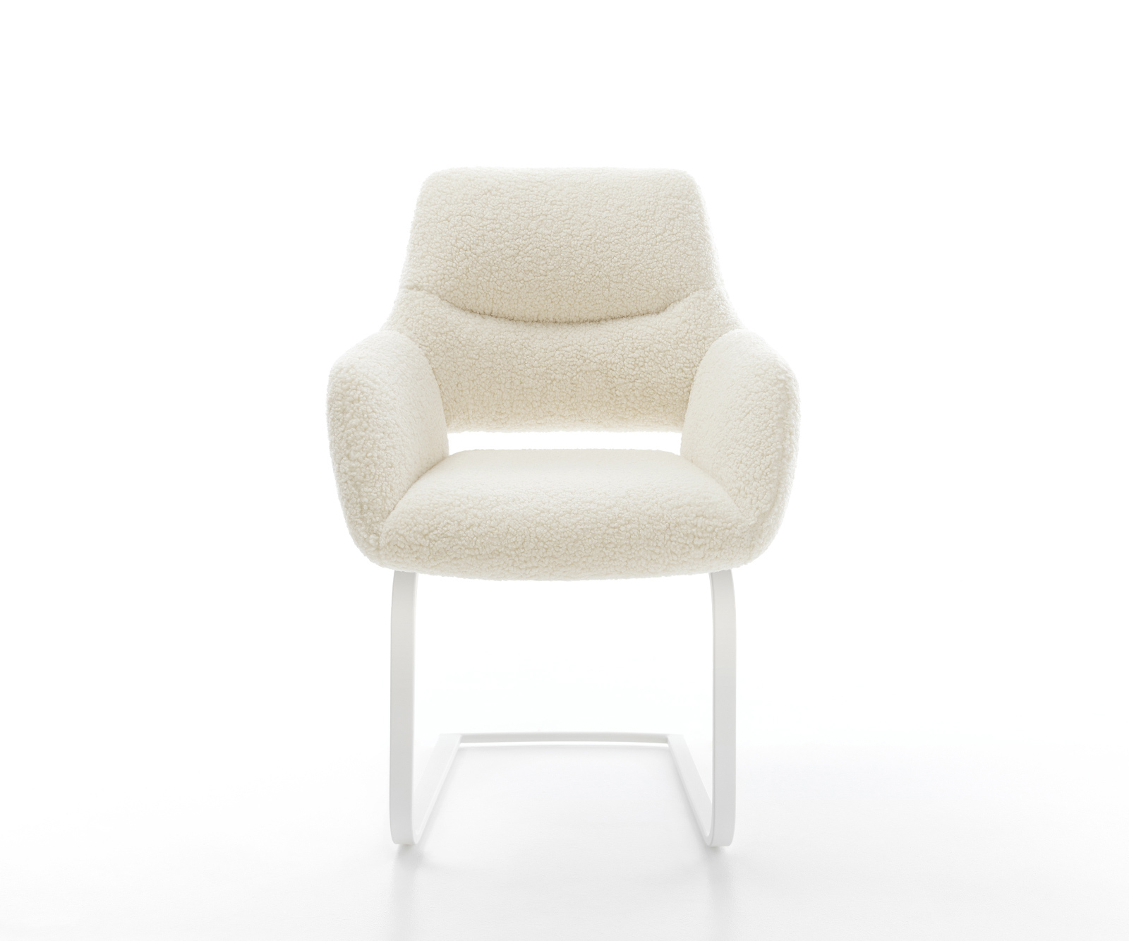 Étkezőszék Yago-Flex karfás mikroszálas bézs lapos fehér zsákrugós étkezőszék - Image 2