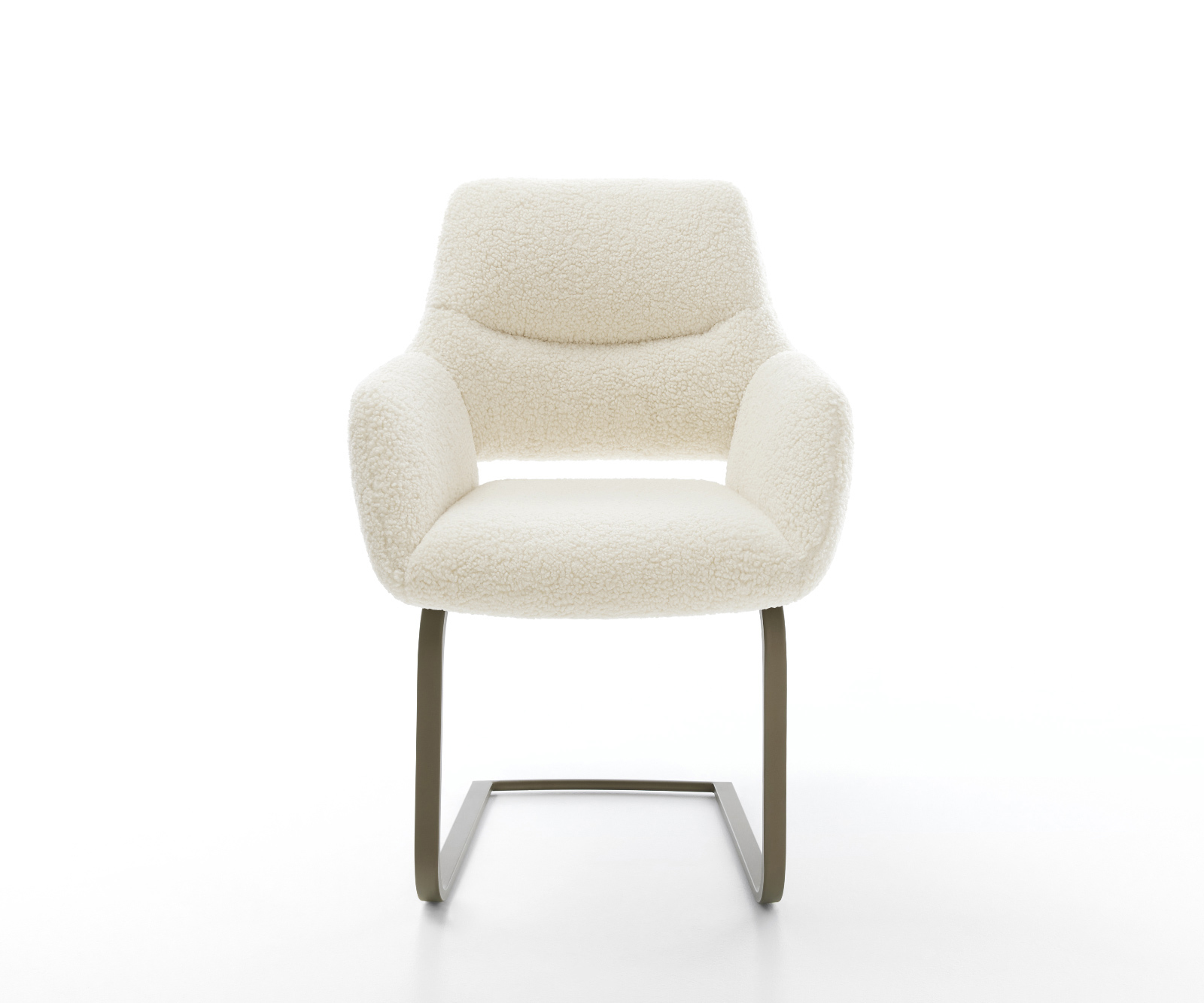 Étkezőszék Yago-Flex karfás mikroszálas bézs konzolos lapos titánszínű zsákrugós ülőfelülettel - Image 2