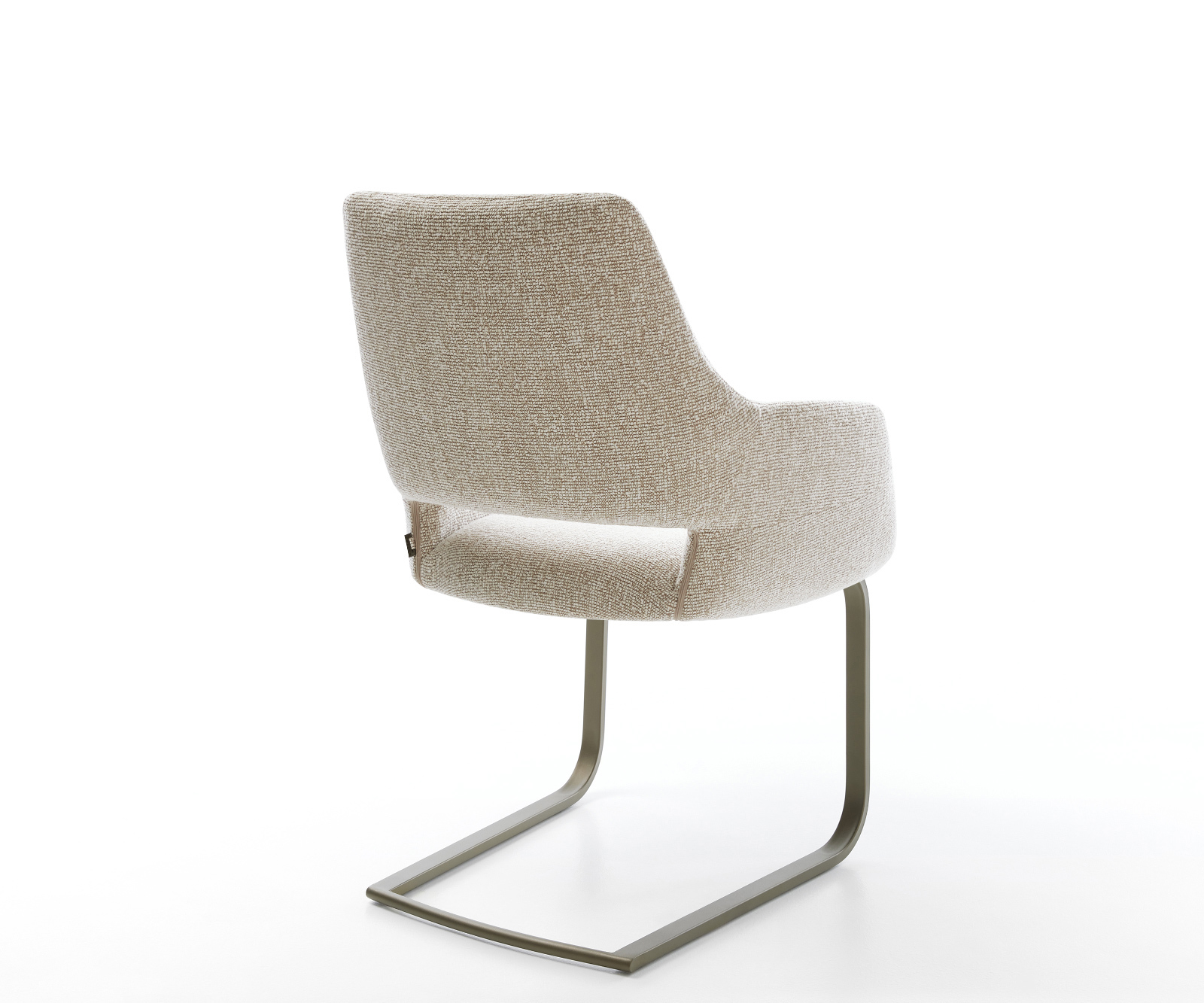 Étkezőszék Yago-Flex karfás szövettel puha bézs konzolos lapos láb titán színű hatás zsákrugós - Image 5