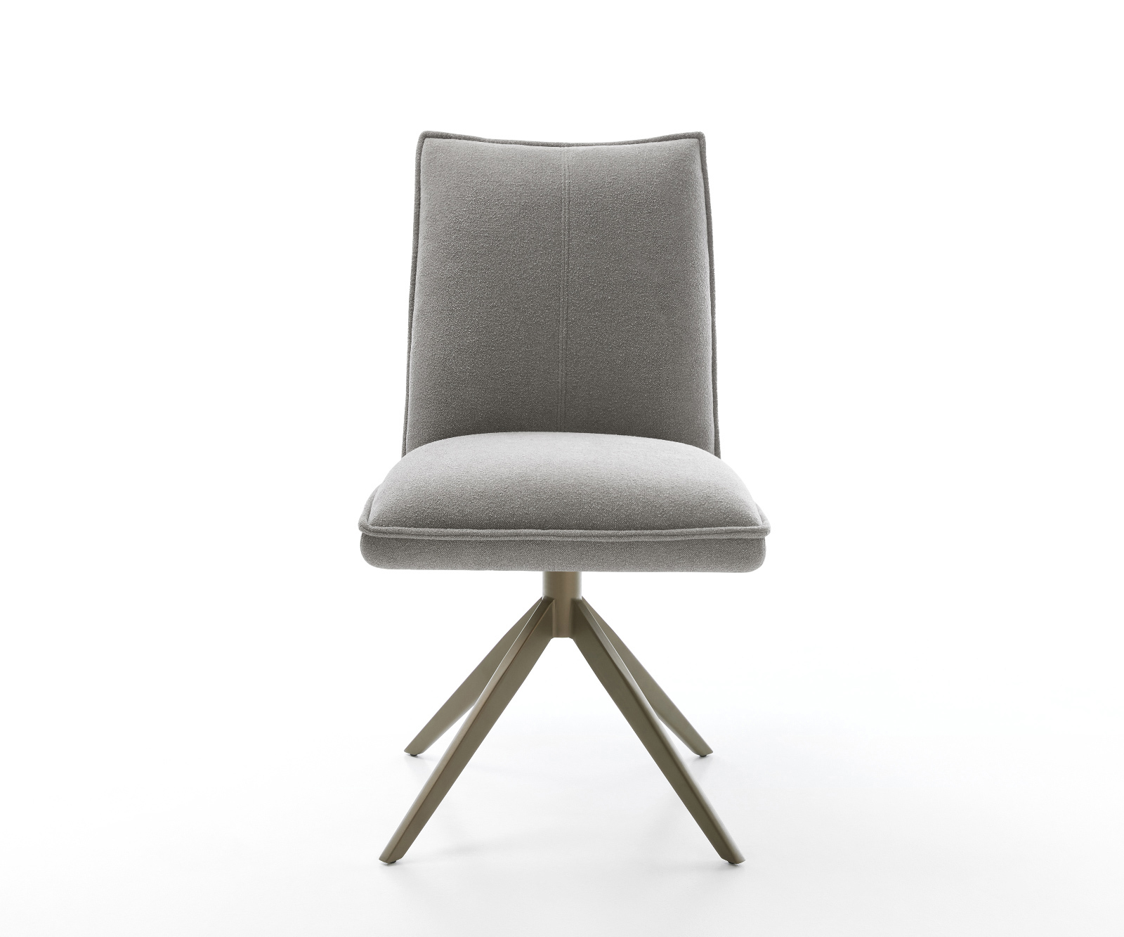 Étkezőszék Lelio-Flex strukturált szövet puha szürke kereszt láb széles titán színű hatás 360°-ban forgatható billenő zsákrugós matrac - Image 2