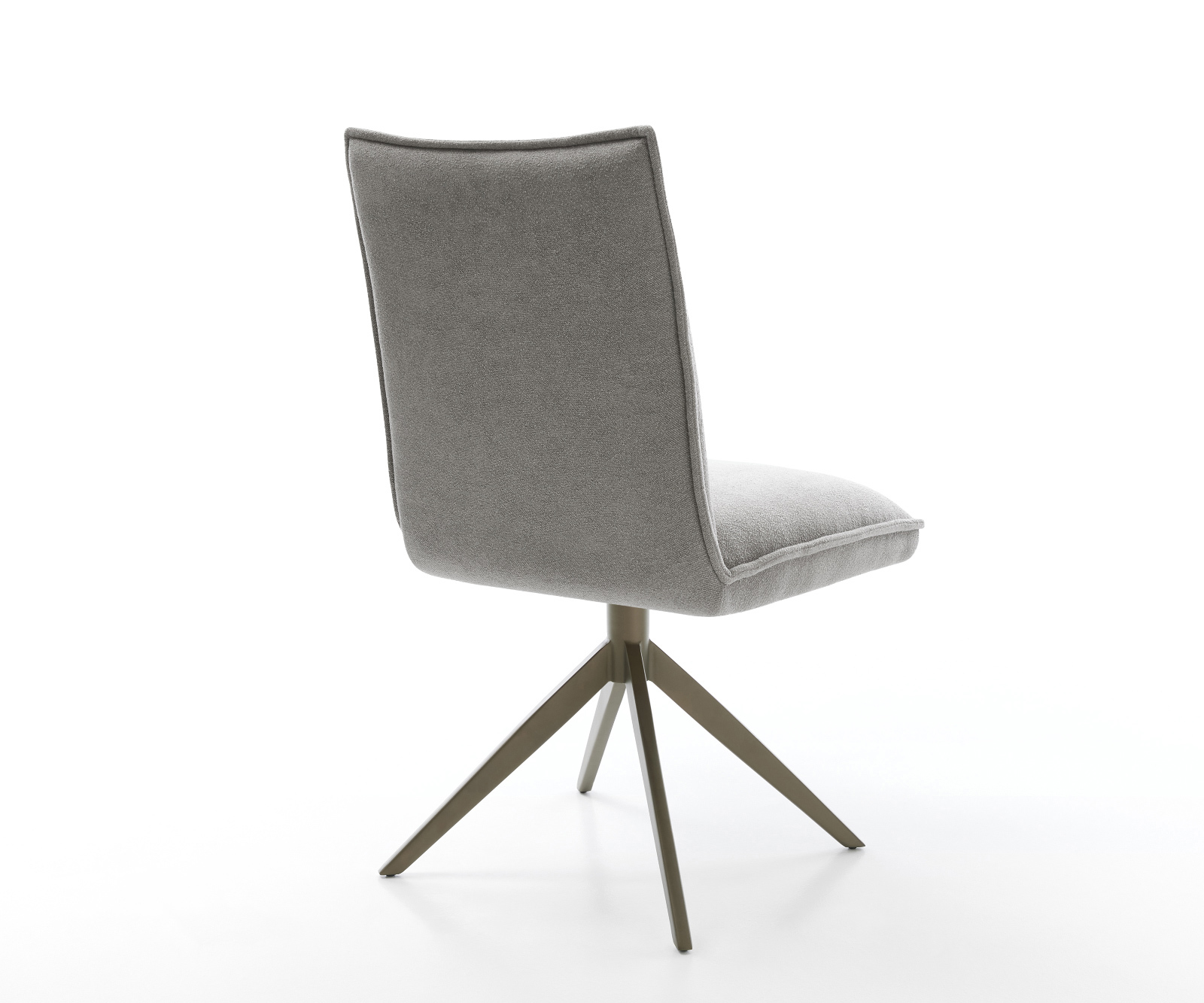 Étkezőszék Lelio-Flex strukturált szövet puha szürke kereszt láb széles titán színű hatás 360°-ban forgatható billenő zsákrugós matrac - Image 5