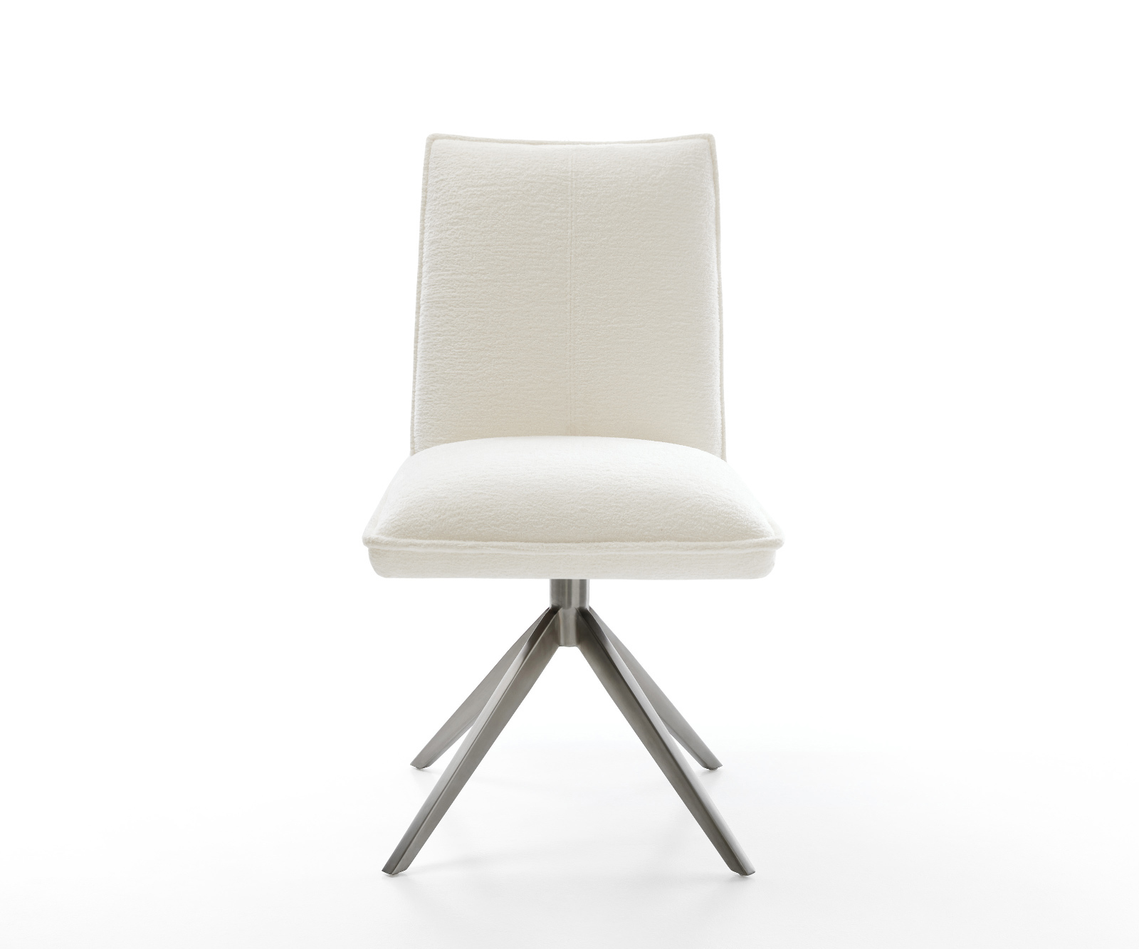 Étkezőszék Lelio-Flex bouclé puha bézs kereszt láb széles grafit 360° forgatható billenő zsákrugó - Image 2