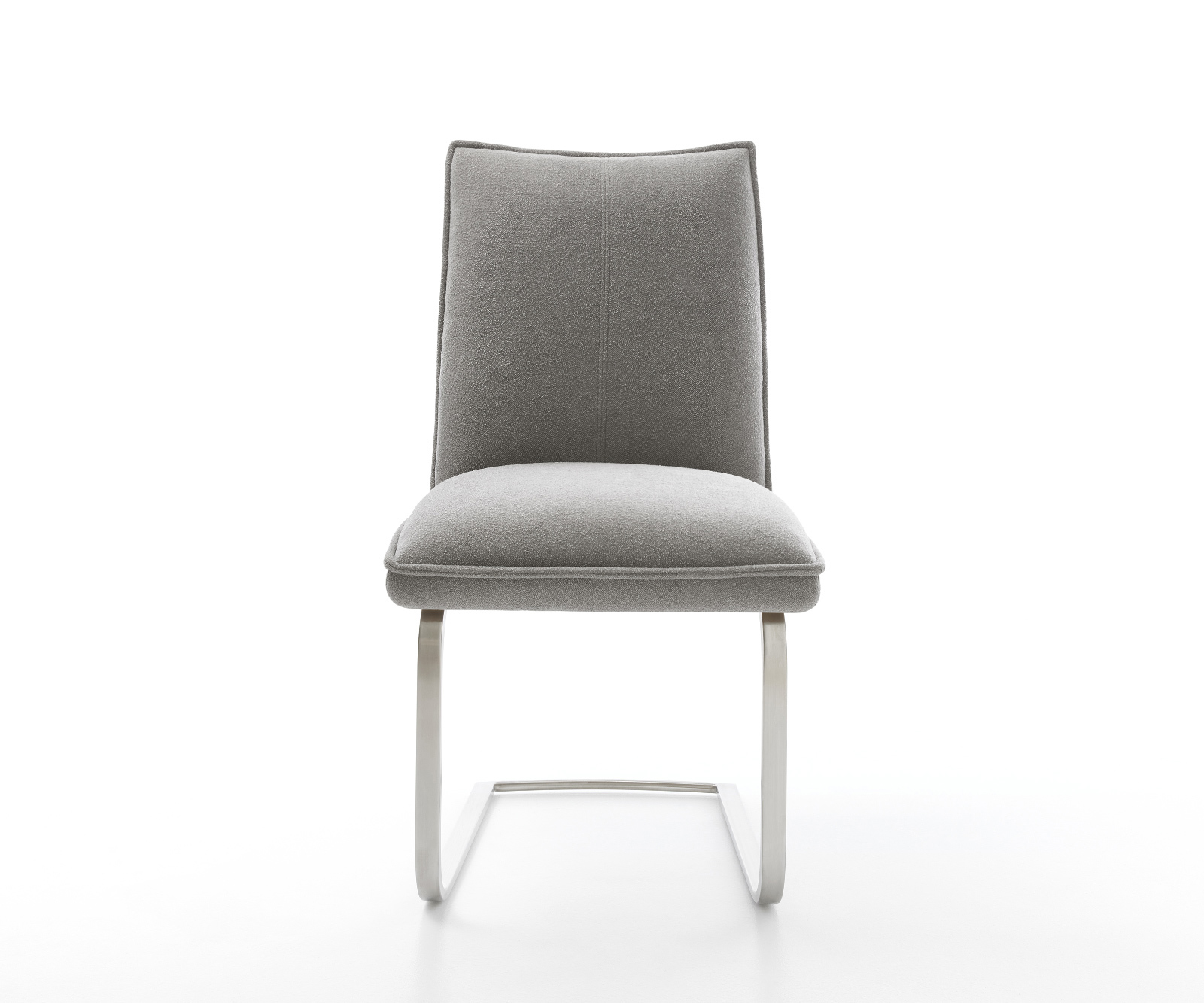 Étkezőszék Lelio-Flex strukturált szövet puha szürke étkezőszék lapos rozsdamentes acél zsákrugós - Image 2