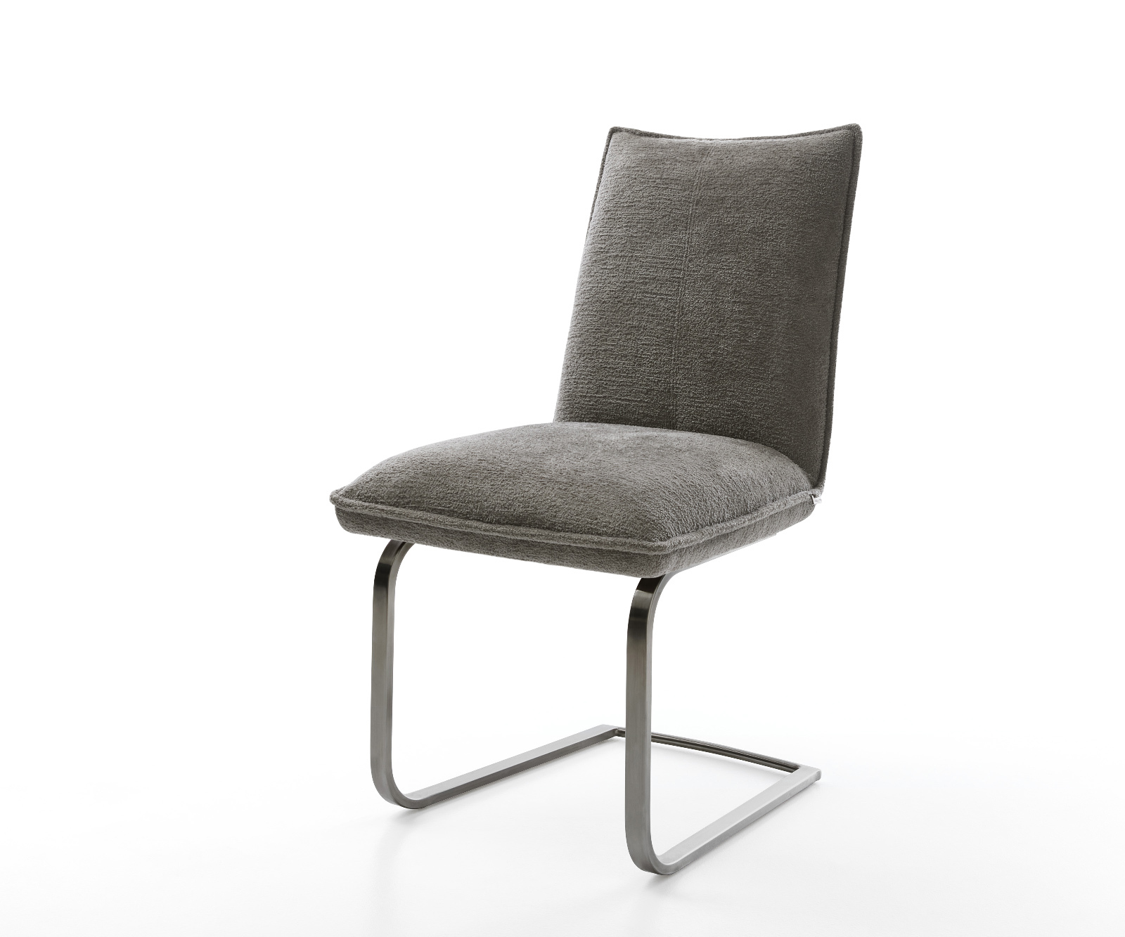 Étkezőszék Lelio-Flex bouclé puha sötét bézs konzolos lapos antracit zsákrugós