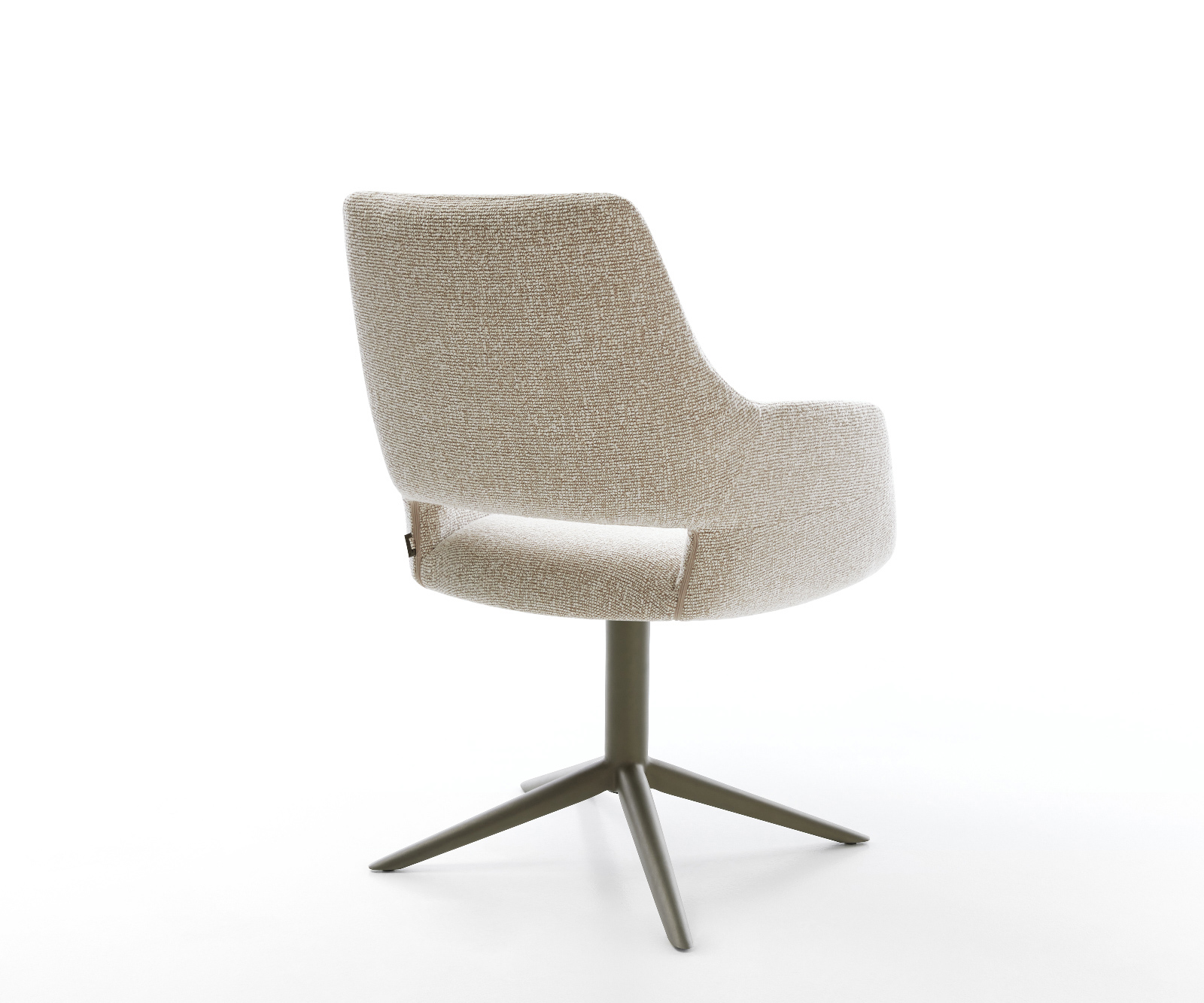 Étkezőszék Yago-Flex karfás szövetszövet puha bézs kereszt láb titán színű 360° forgatható billenő zsákrugós - Image 5