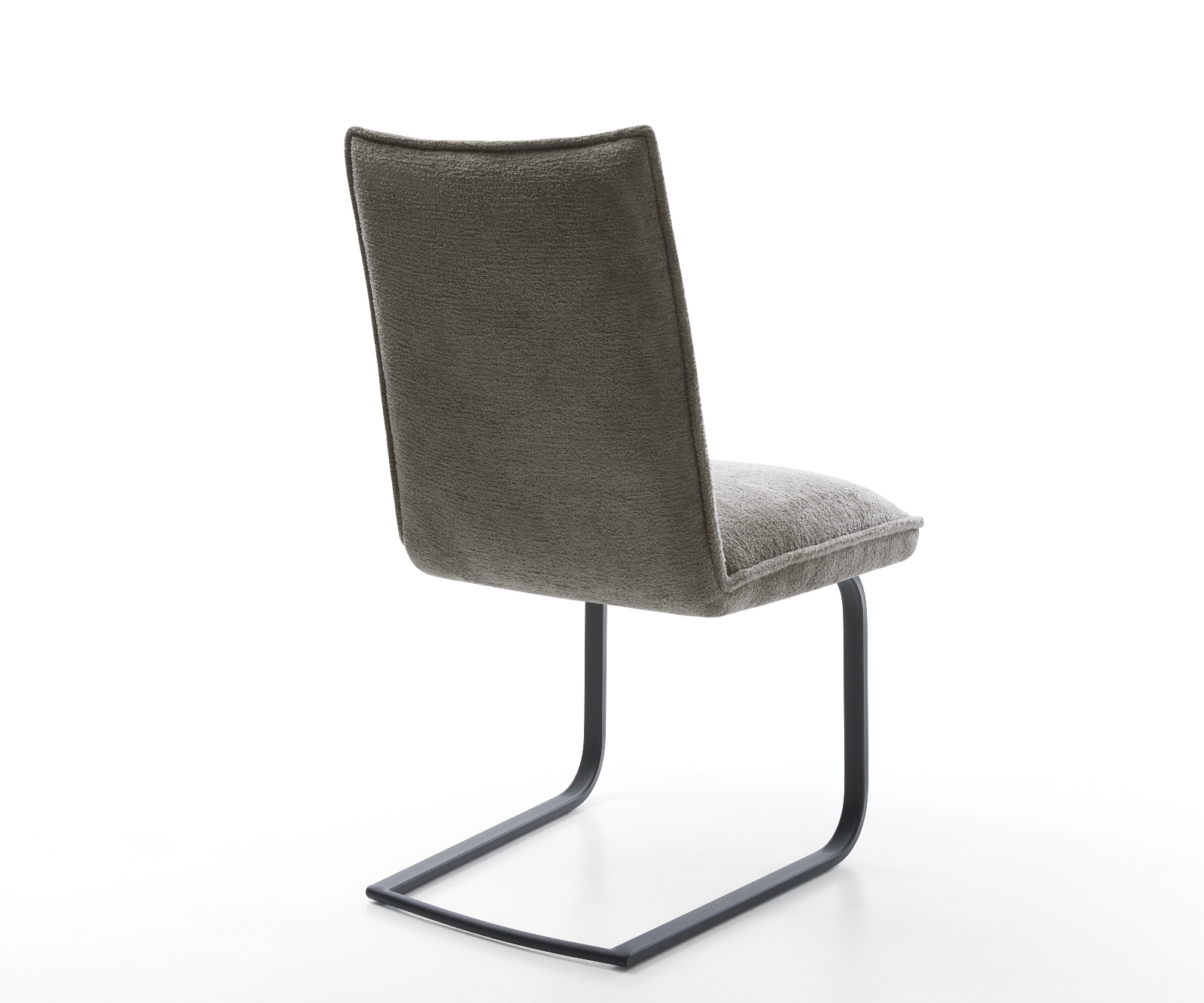 Étkezőszék Lelio-Flex bouclé puha sötét bézs konzolos lapos fekete zsákrugós - Image 5