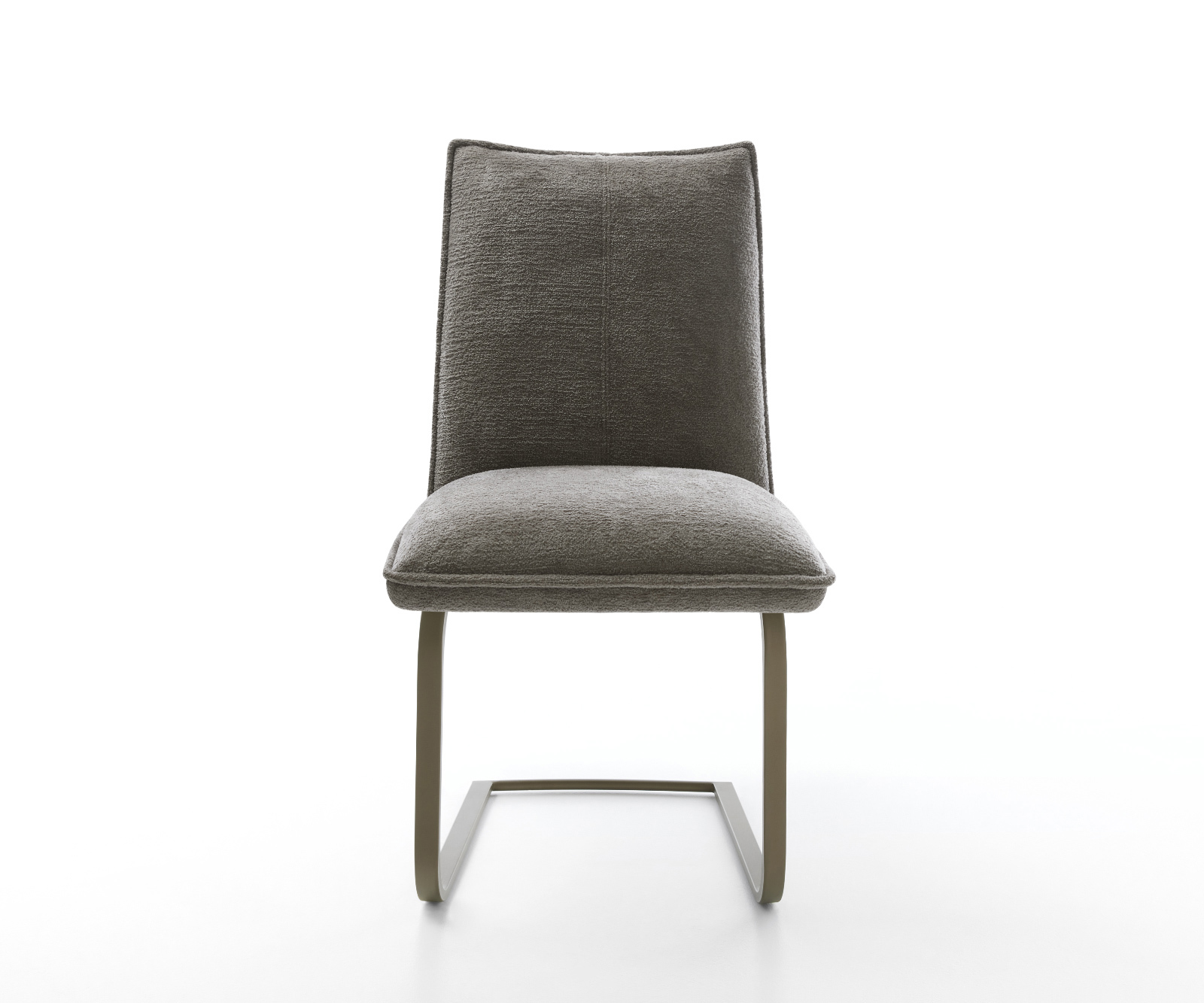 Étkezőszék Lelio-Flex bouclé puha sötét bézs konzolos lapos titánszínű hatású zsákrugós - Image 2