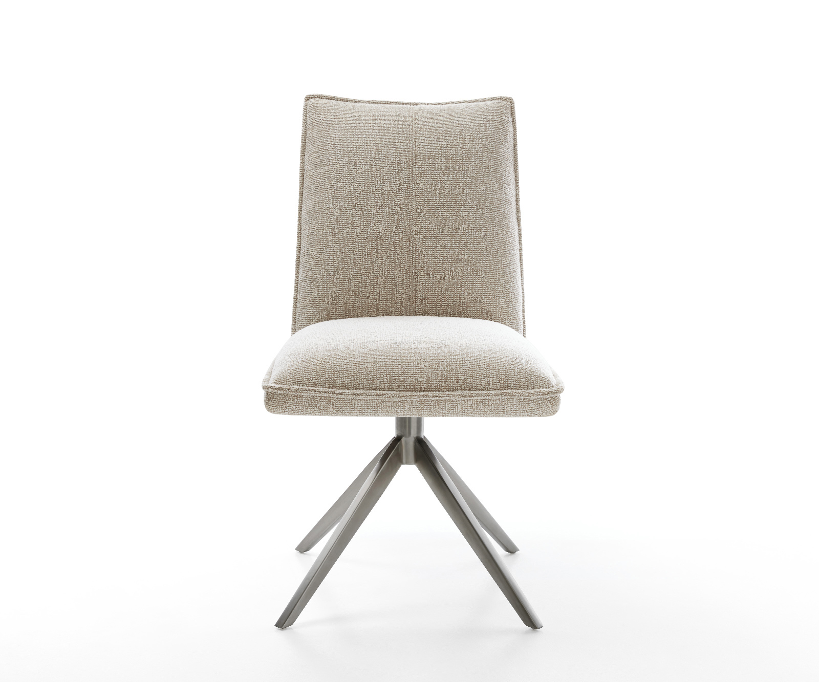 Étkezőszék Lelio-Flex szövött szövet puha bézs kereszt láb széles grafit 360° forgatható billenő zsákrugó - Image 2