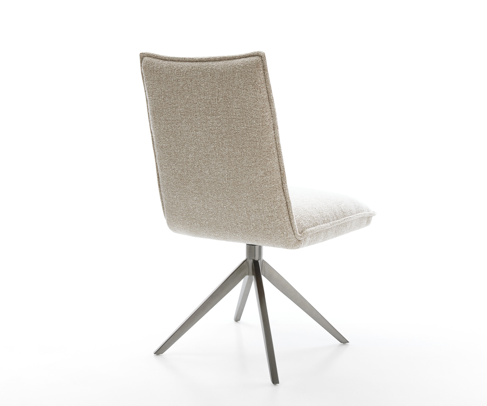 Étkezőszék Lelio-Flex szövött szövet puha bézs kereszt láb széles grafit 360° forgatható billenő zsákrugó - Image 5