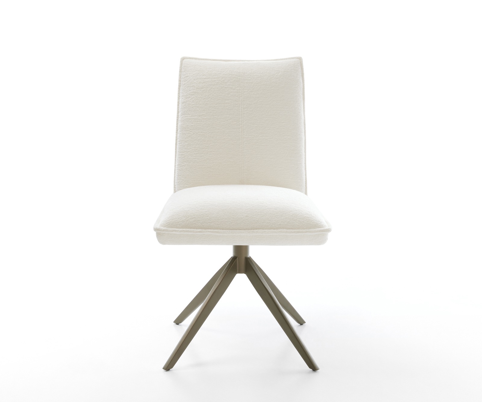 Étkezőszék Lelio-Flex bouclé puha bézs kereszt láb széles titán színű hatvan fokban forgatható billenő zsákrugós - Image 2