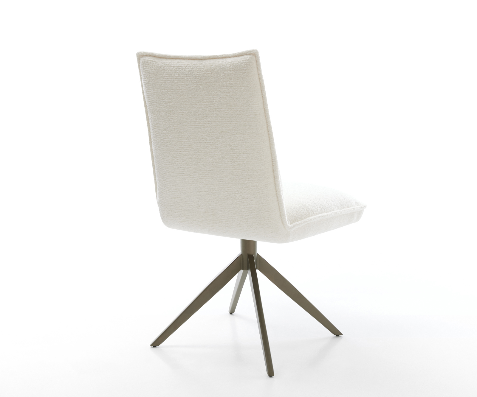 Étkezőszék Lelio-Flex bouclé puha bézs kereszt láb széles titán színű hatvan fokban forgatható billenő zsákrugós - Image 5